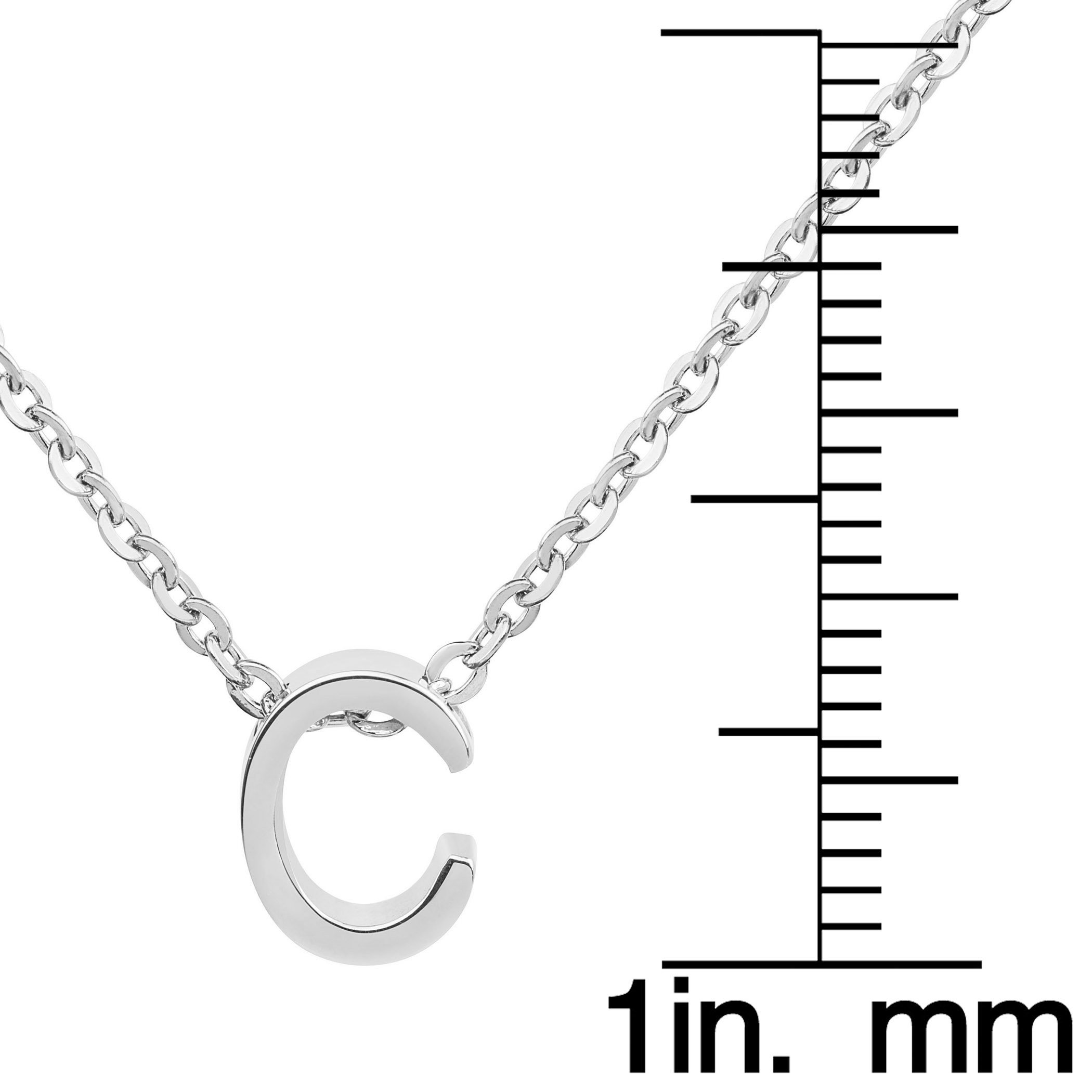 Foto 4 pulgar | Collar West Coast Jewelry Elya De Acero Inoxidable Con Letra C - Venta Internacional.