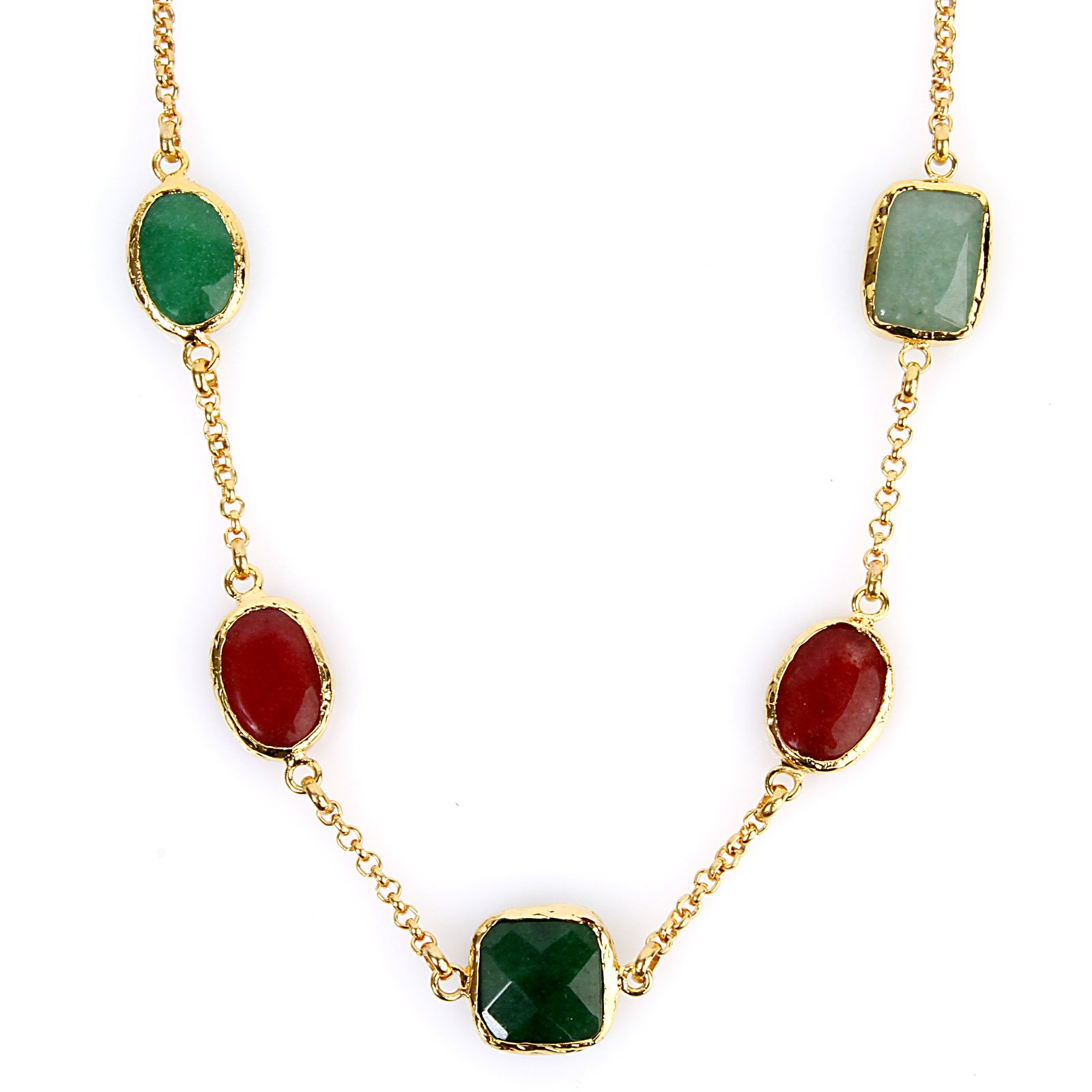 Foto 1 | Collar West Coast Jewelry Elya Con Calcedonia Chapada En Oro - Venta Internacional.