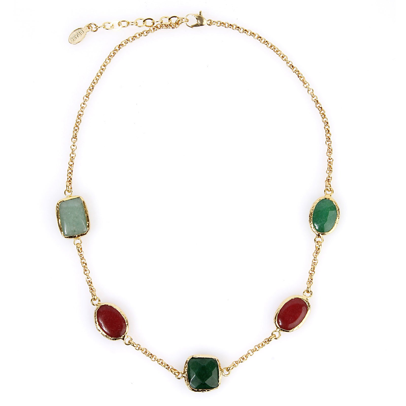 Foto 2 | Collar West Coast Jewelry Elya Con Calcedonia Chapada En Oro - Venta Internacional.