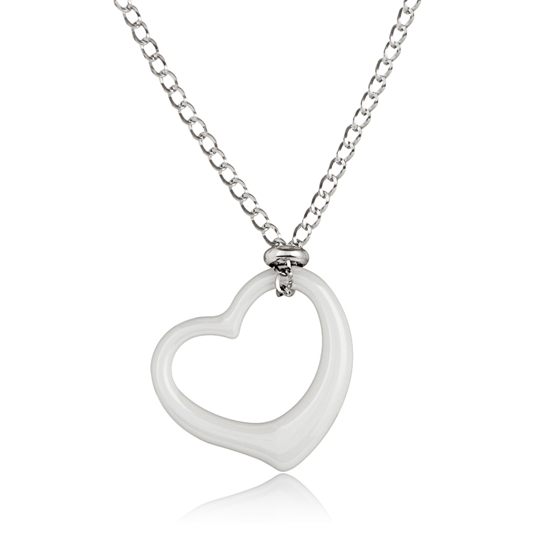 Foto 1 | Collar Con Corazón De Cerámica Pulida Elya De West Coast Jewelry - Venta Internacional.