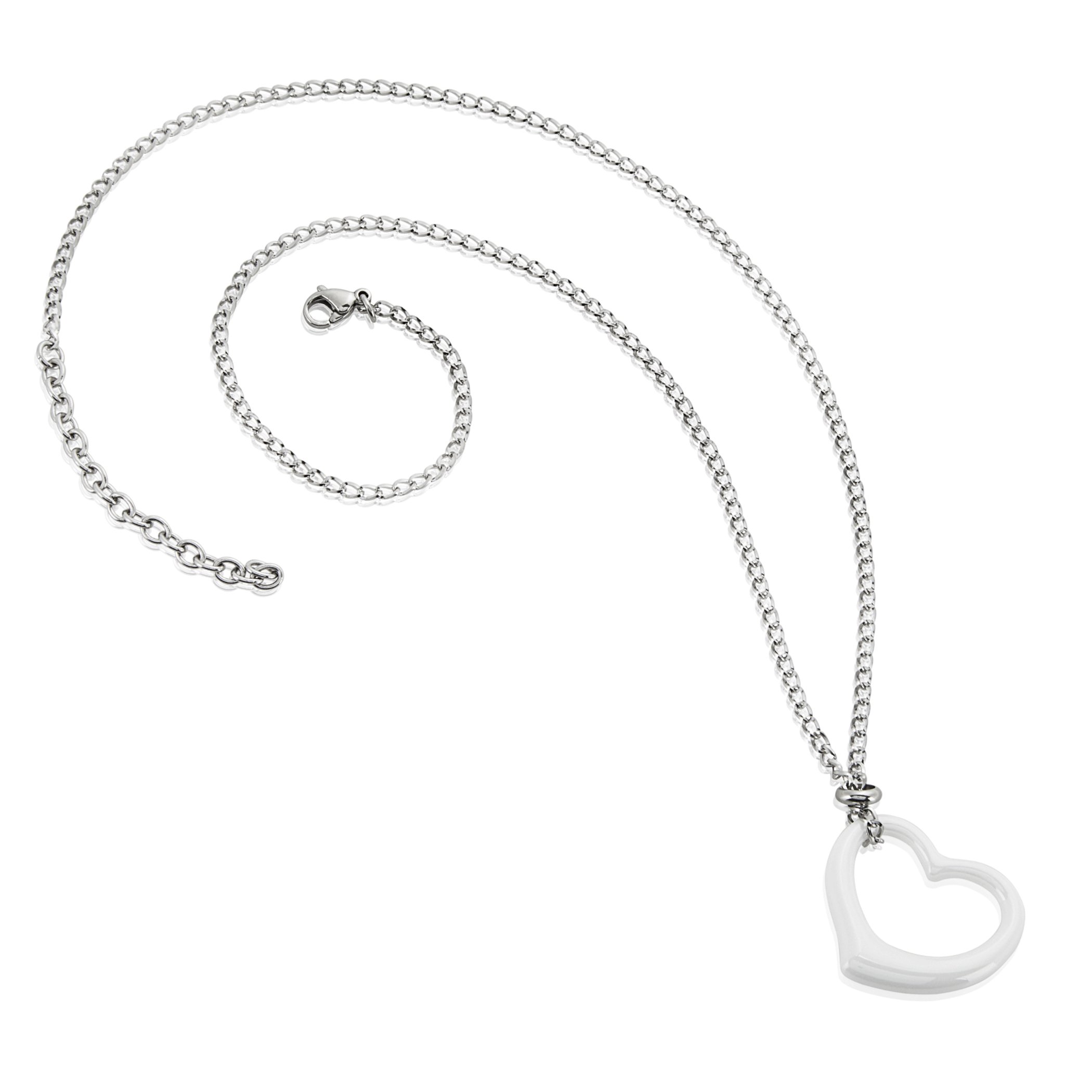 Foto 2 | Collar Con Corazón De Cerámica Pulida Elya De West Coast Jewelry - Venta Internacional.