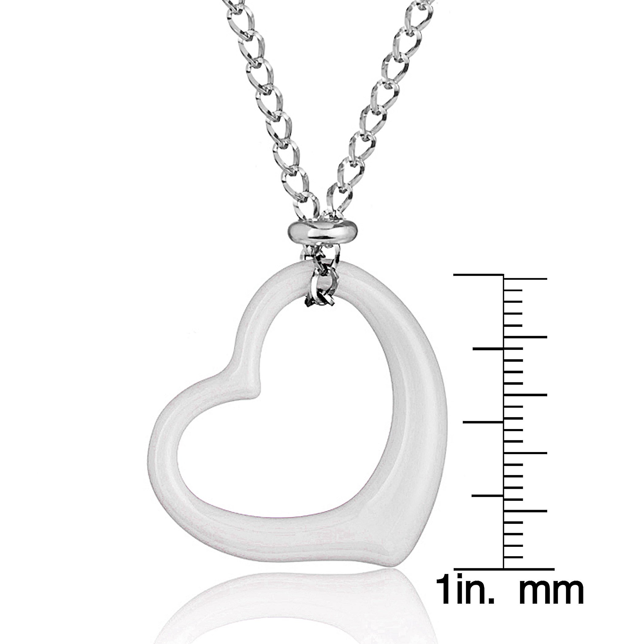 Foto 3 | Collar Con Corazón De Cerámica Pulida Elya De West Coast Jewelry - Venta Internacional.