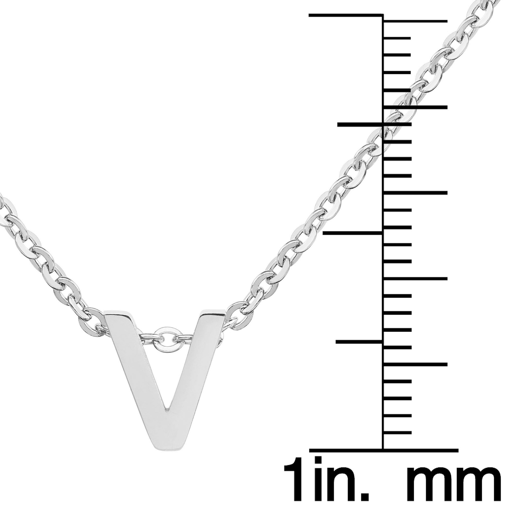 Foto 3 | Collar West Coast Jewelry Elya De Acero Inoxidable Letra V - Venta Internacional.