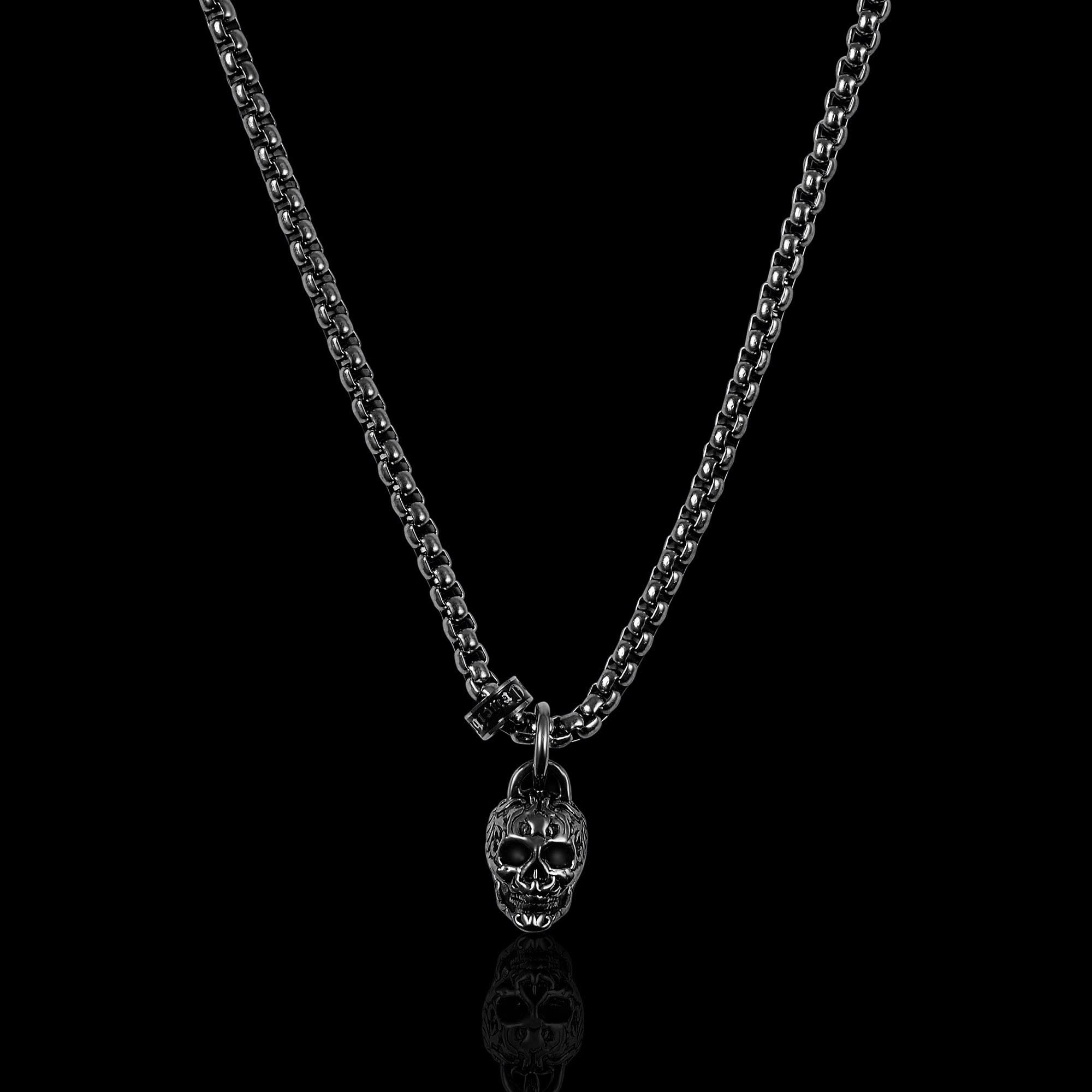 Foto 4 | Collar Crisol De Acero Chapado En Negro Envejecido Y Pulido - Venta Internacional.