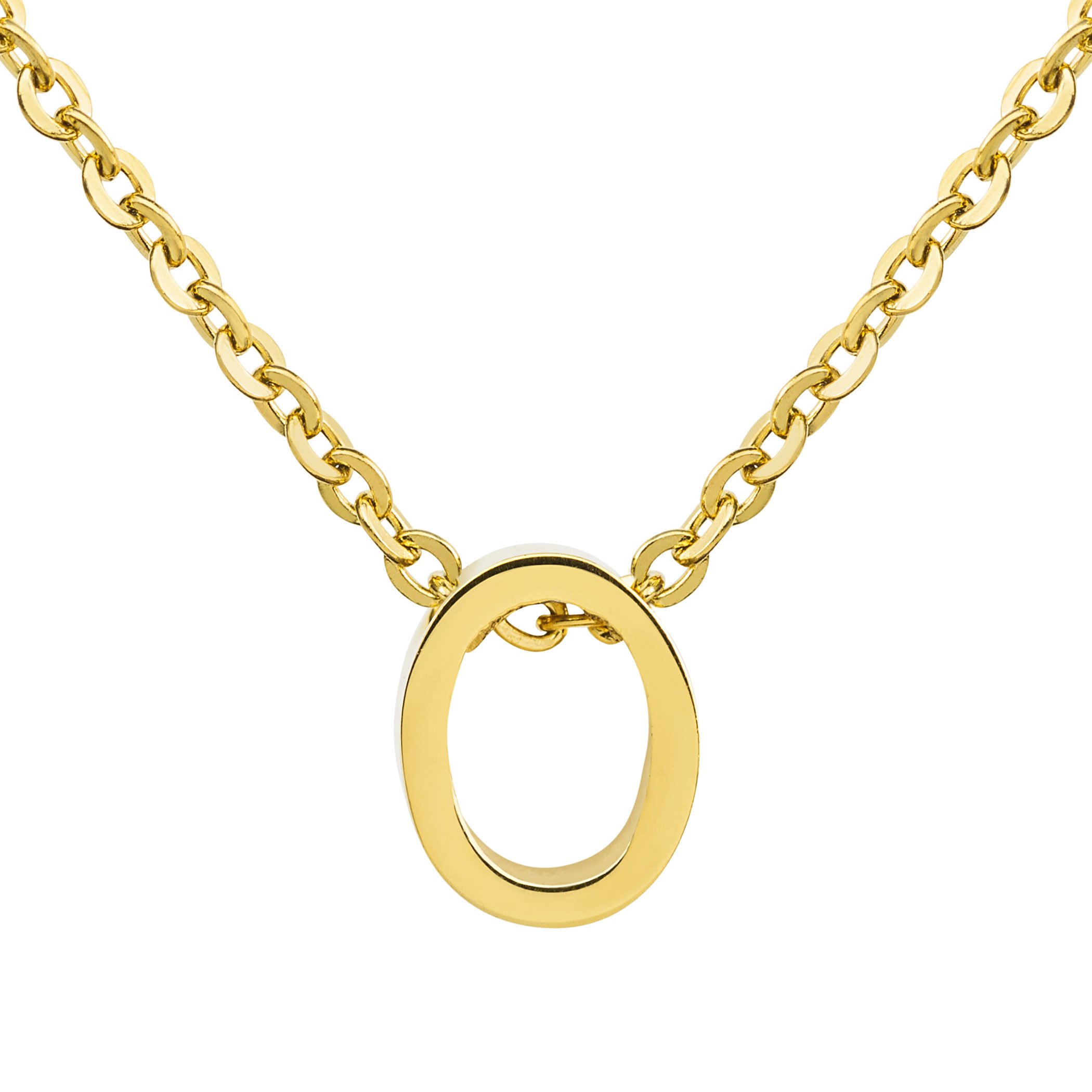 Foto 2 pulgar | Collar West Coast Jewelry Elya En Oro De 18 Quilates Con La Letra Inicial O - Venta Internacional.