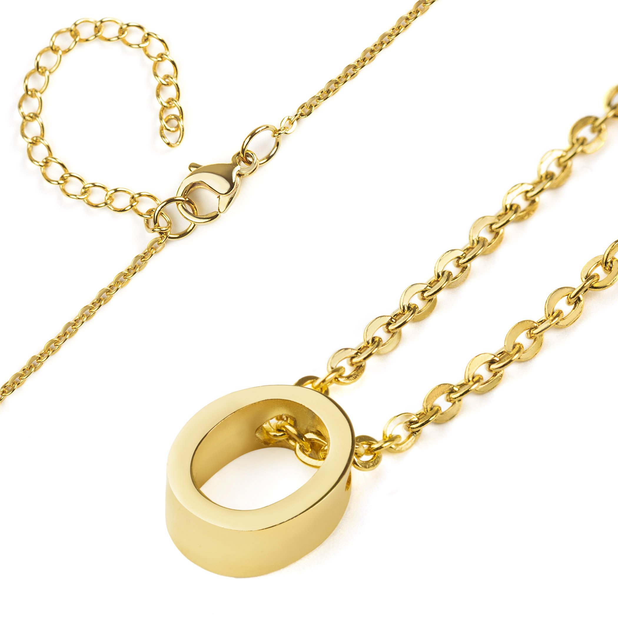 Foto 3 pulgar | Collar West Coast Jewelry Elya En Oro De 18 Quilates Con La Letra Inicial O - Venta Internacional.