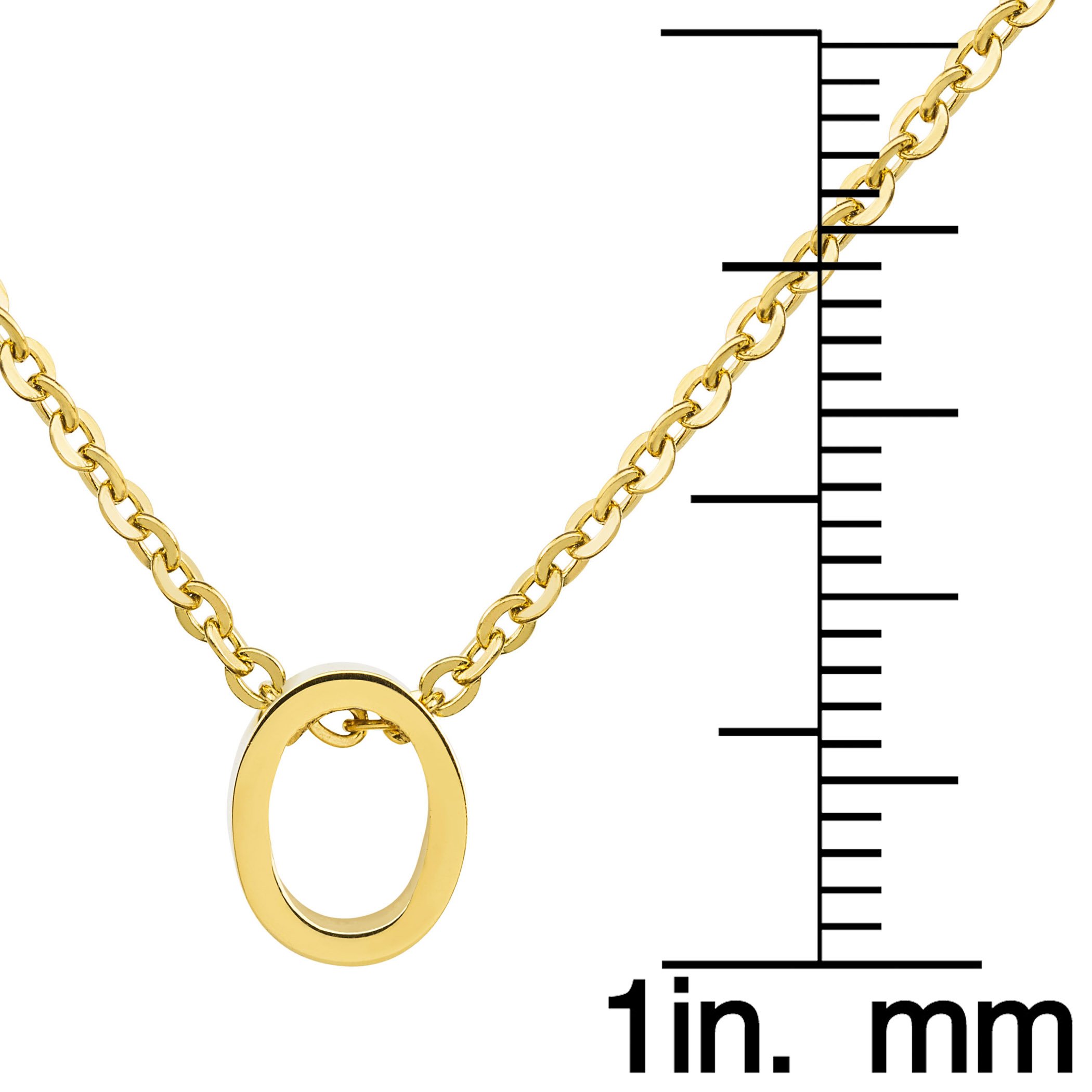 Foto 4 pulgar | Collar West Coast Jewelry Elya En Oro De 18 Quilates Con La Letra Inicial O - Venta Internacional.