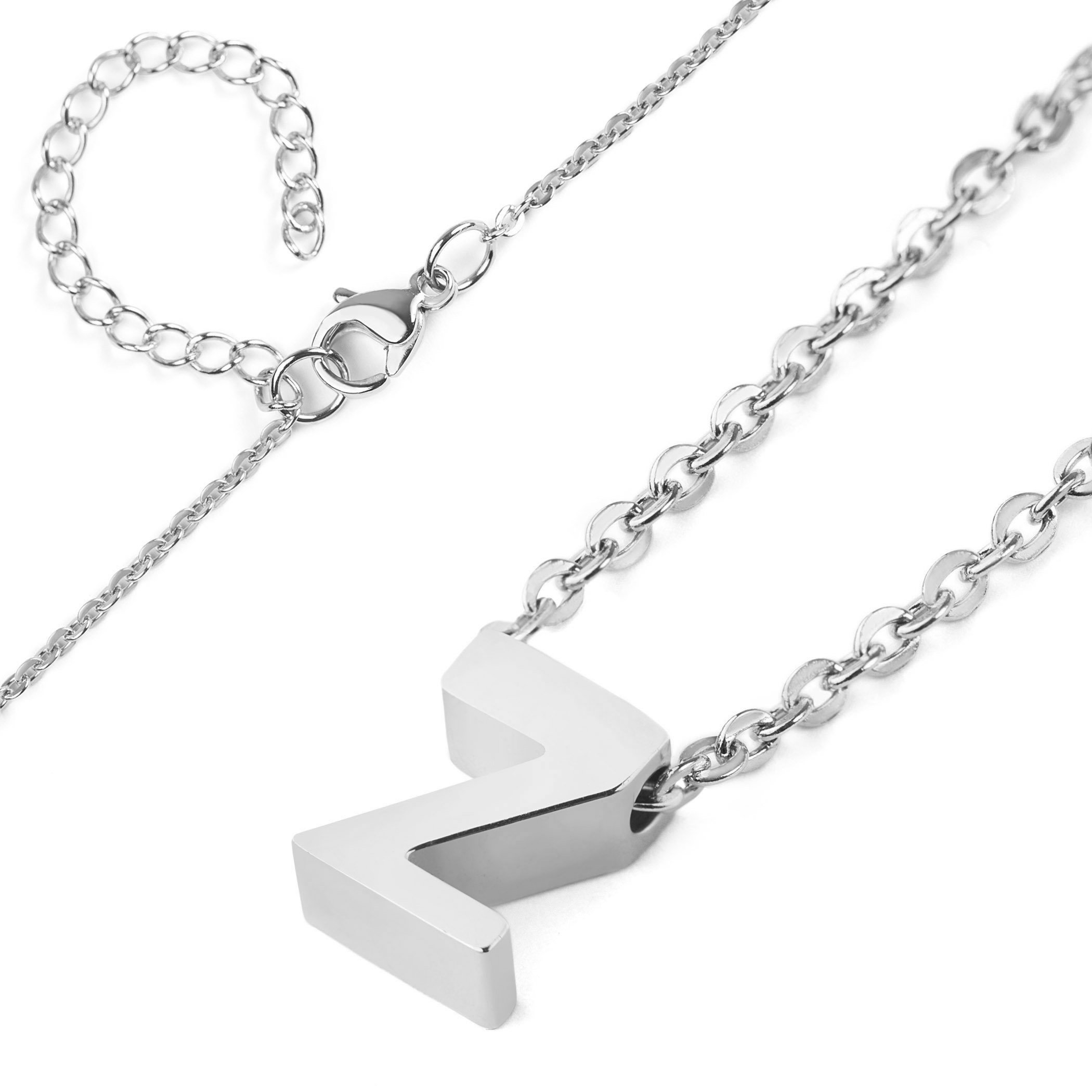 Foto 3 pulgar | Collar West Coast Jewelry Elya De Acero Inoxidable Letra Z - Venta Internacional.