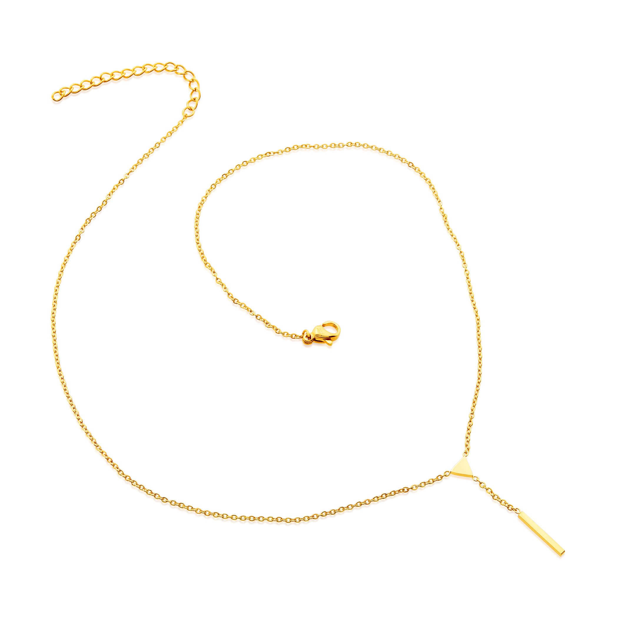 Foto 2 | Collar West Coast Jewelry Elya De Oro Rosa Con Triángulo De Acero - Venta Internacional.