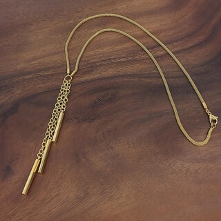 Foto 5 | Collar Lariat De Acero Inoxidable Chapado En Oro, West Coast Jewelry - Venta Internacional.