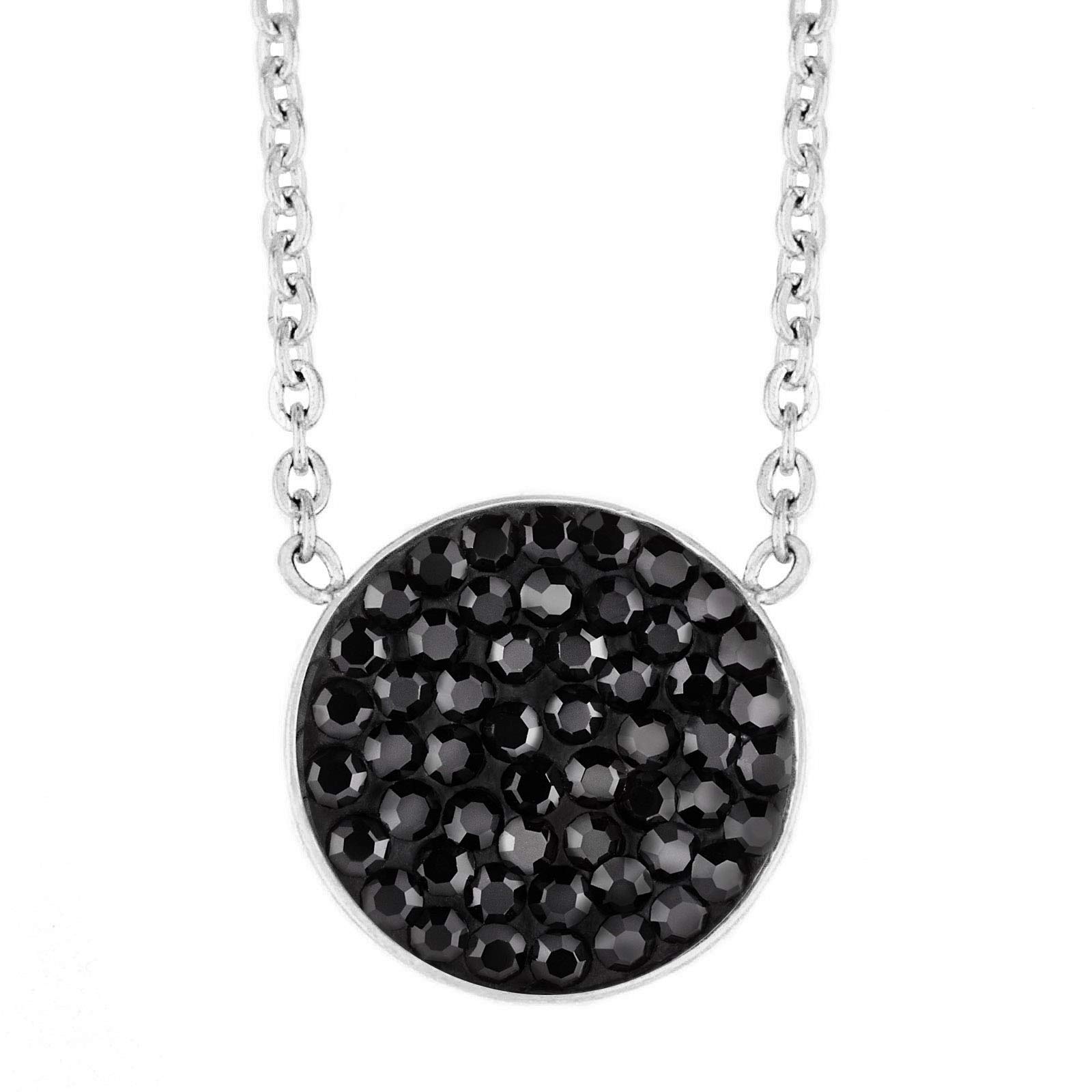 Foto 2 pulgar | Collar West Coast Jewelry Elya De Acero Inoxidable Con Cristal Negro - Venta Internacional.