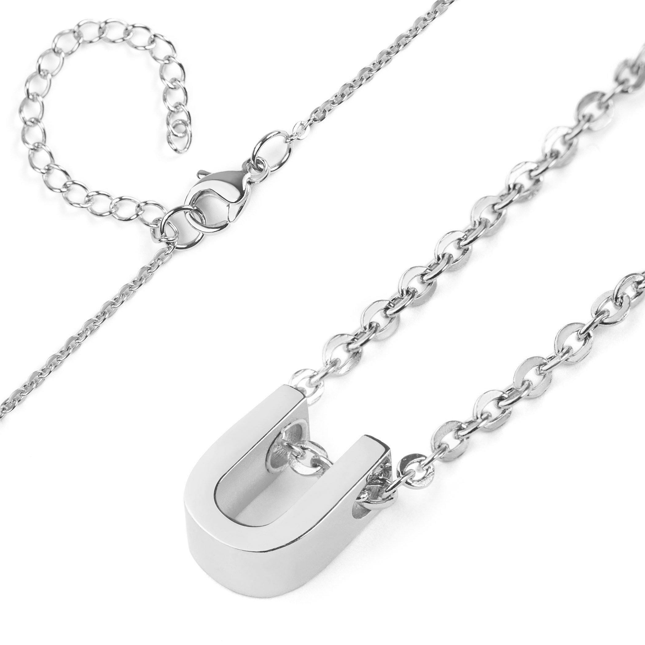 Foto 3 pulgar | Collar West Coast Jewelry Elya De Acero Inoxidable Con Letra U - Venta Internacional.
