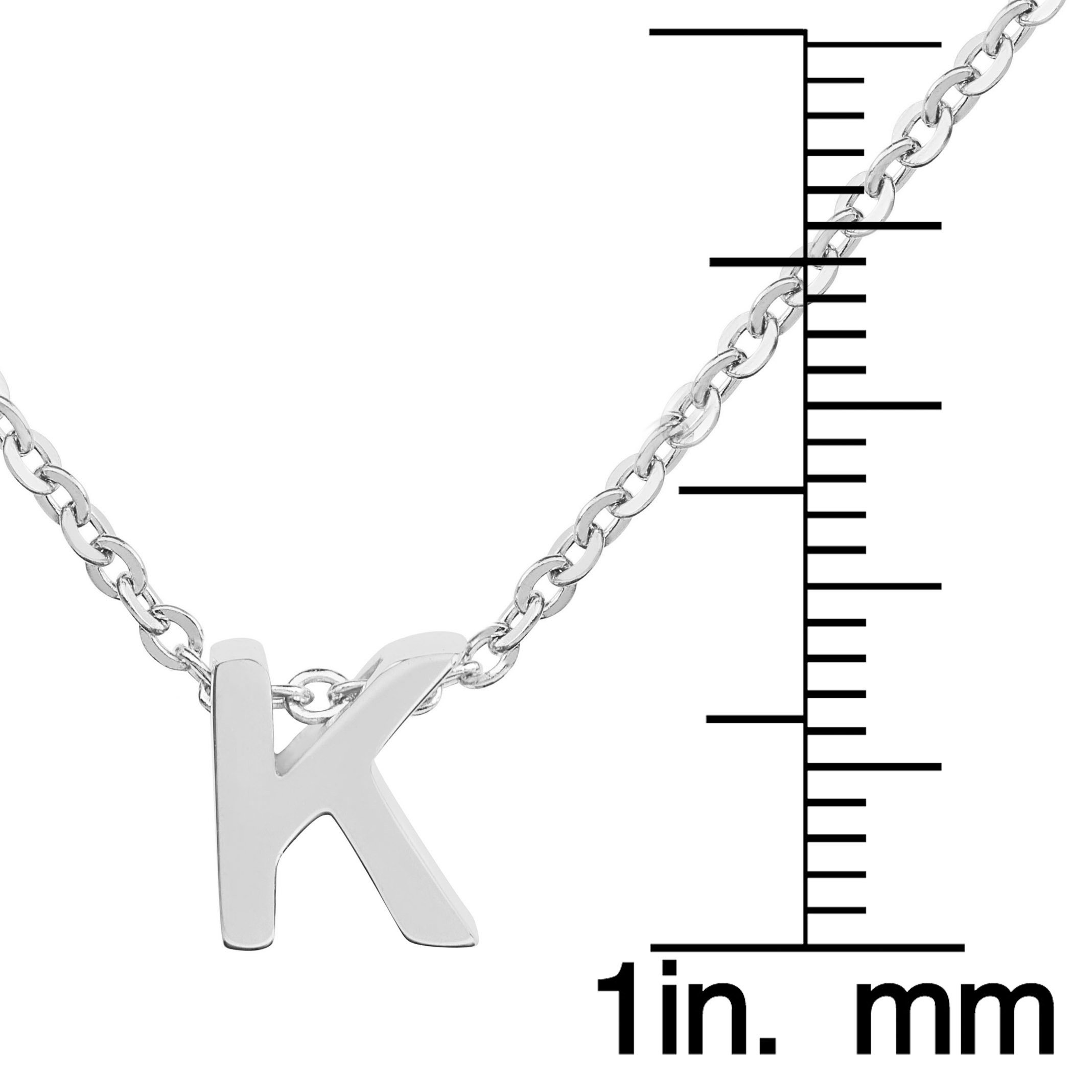 Foto 3 | Collar West Coast Jewelry Elya De Acero Inoxidable Letra K - Venta Internacional.