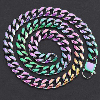 Foto 3 | Collar West Coast Jewelry Crucible De Acero Inoxidable Iridiscente - Venta Internacional.