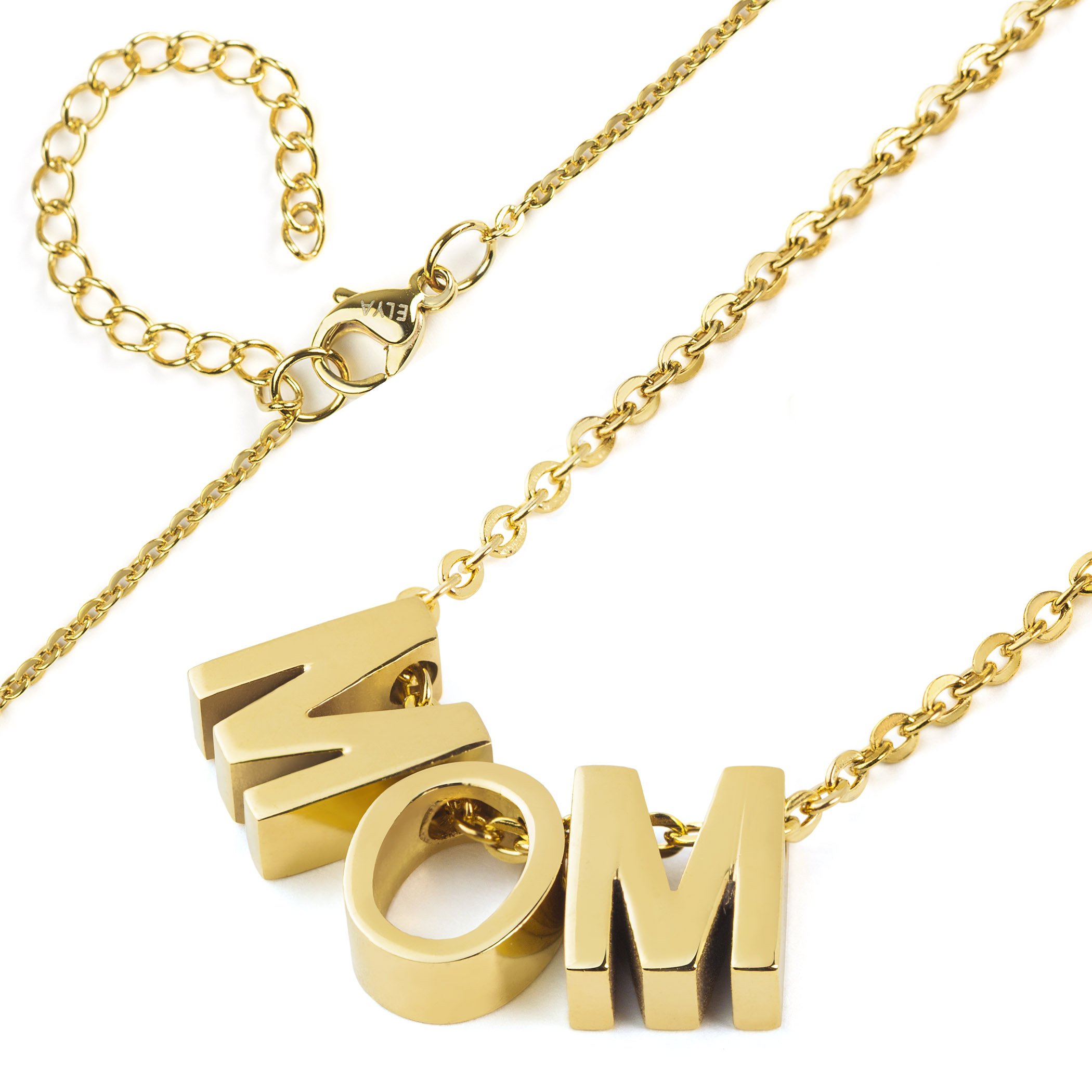 Foto 3 pulgar | Collar West Coast Jewelry Elya 'mom' Chapado En Oro De 18 Quilates - Venta Internacional.