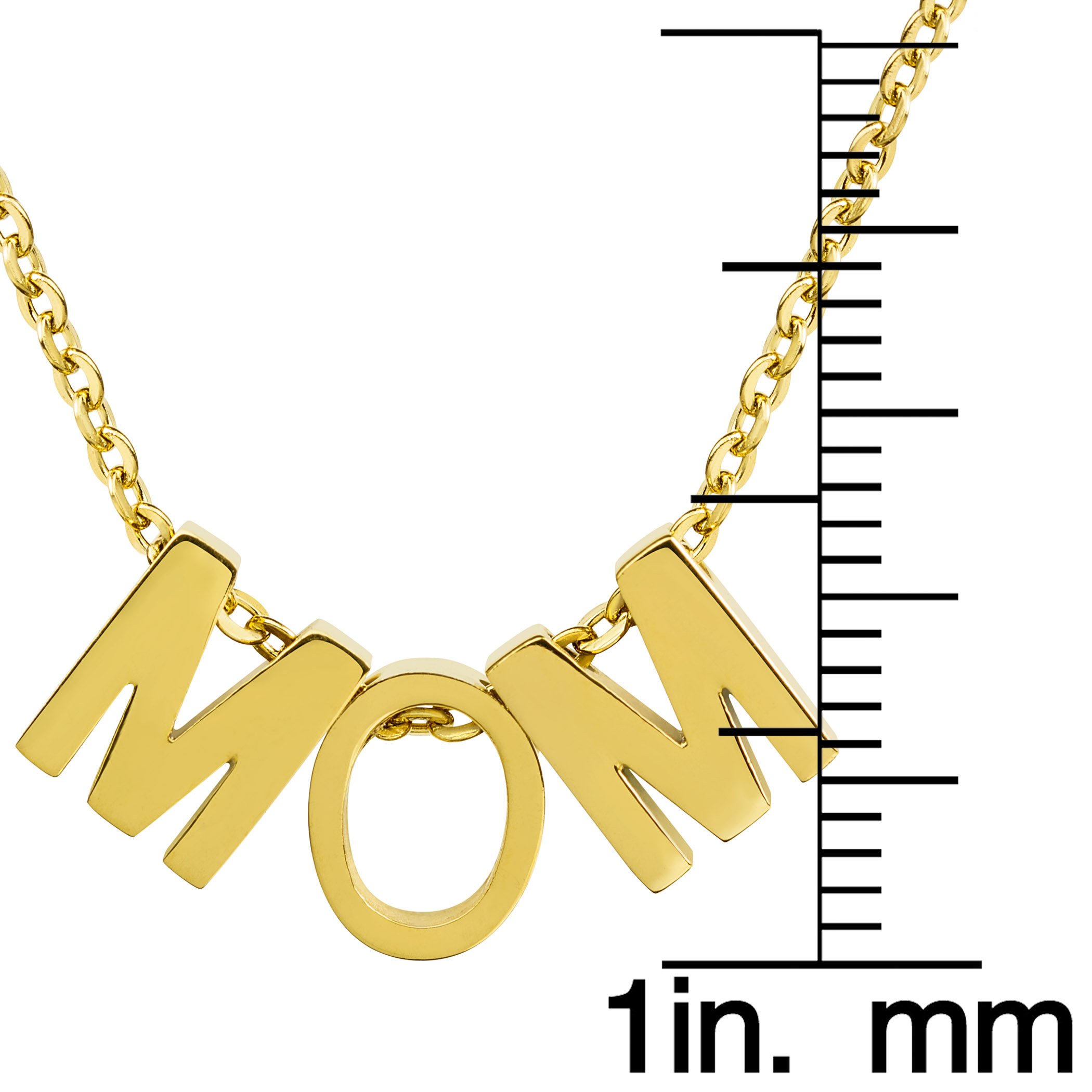 Foto 4 pulgar | Collar West Coast Jewelry Elya 'mom' Chapado En Oro De 18 Quilates - Venta Internacional.