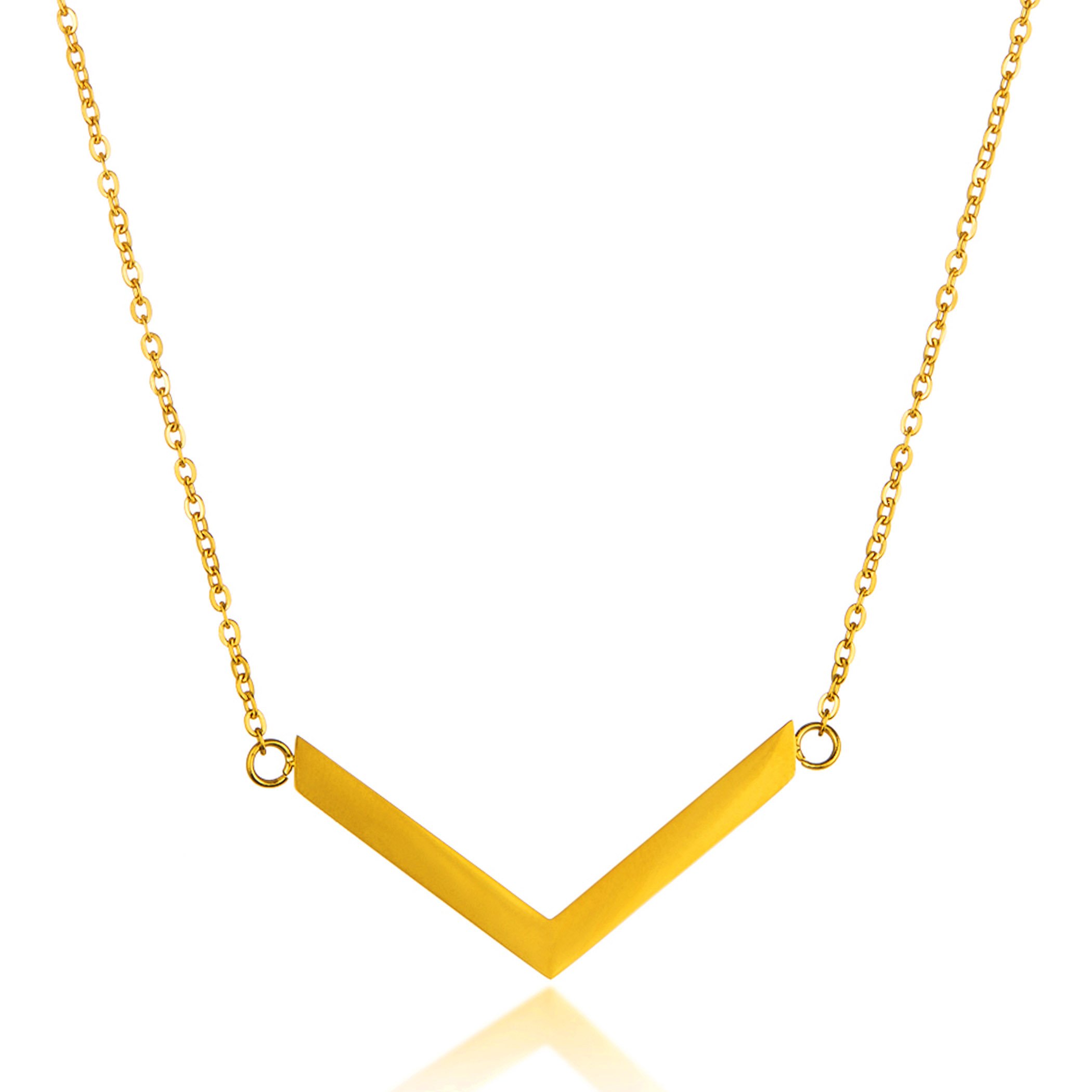 Foto 1 | Collar West Coast Jewelry Elya De Acero Inoxidable Chapado En Oro - Venta Internacional.