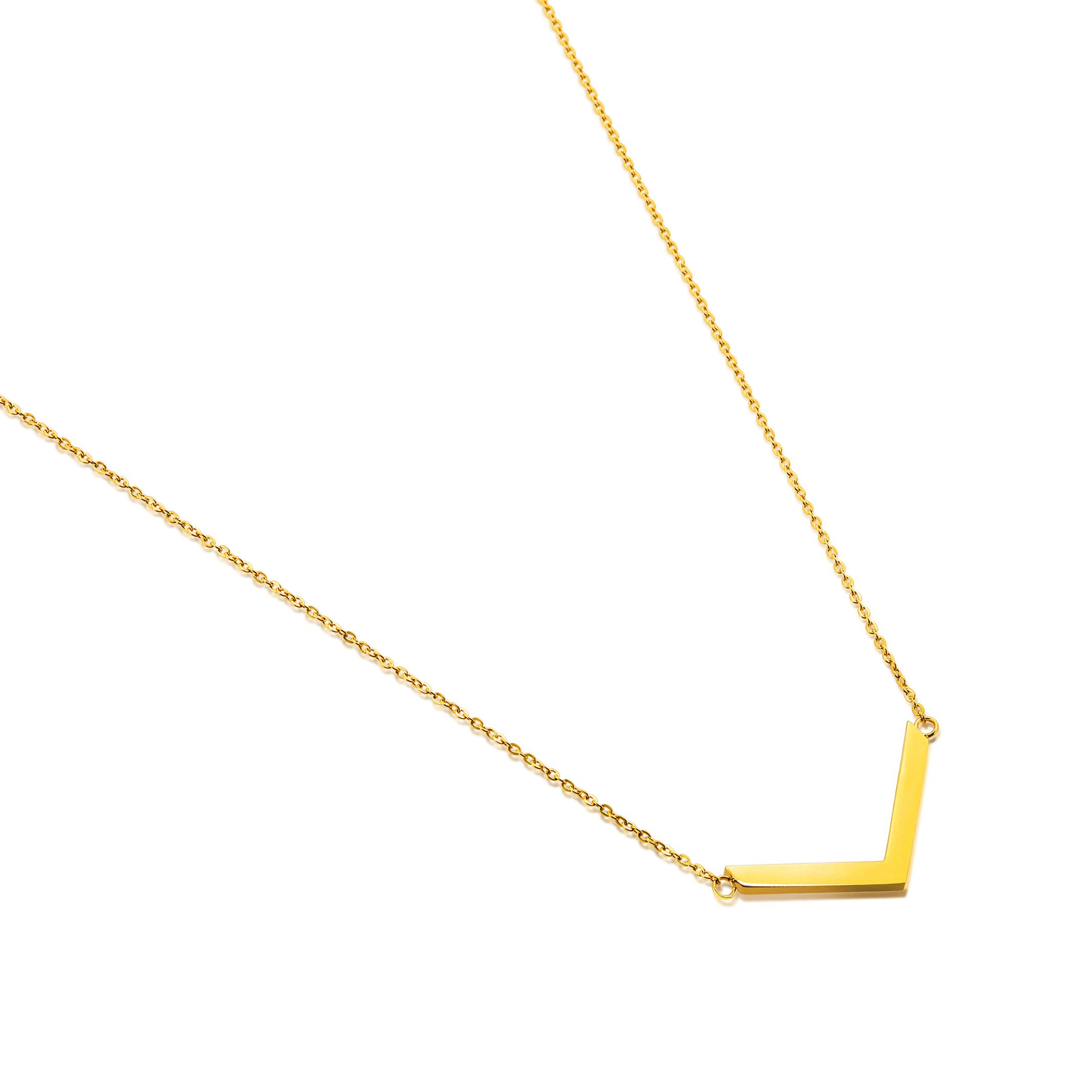 Foto 3 pulgar | Collar West Coast Jewelry Elya De Acero Inoxidable Chapado En Oro - Venta Internacional.