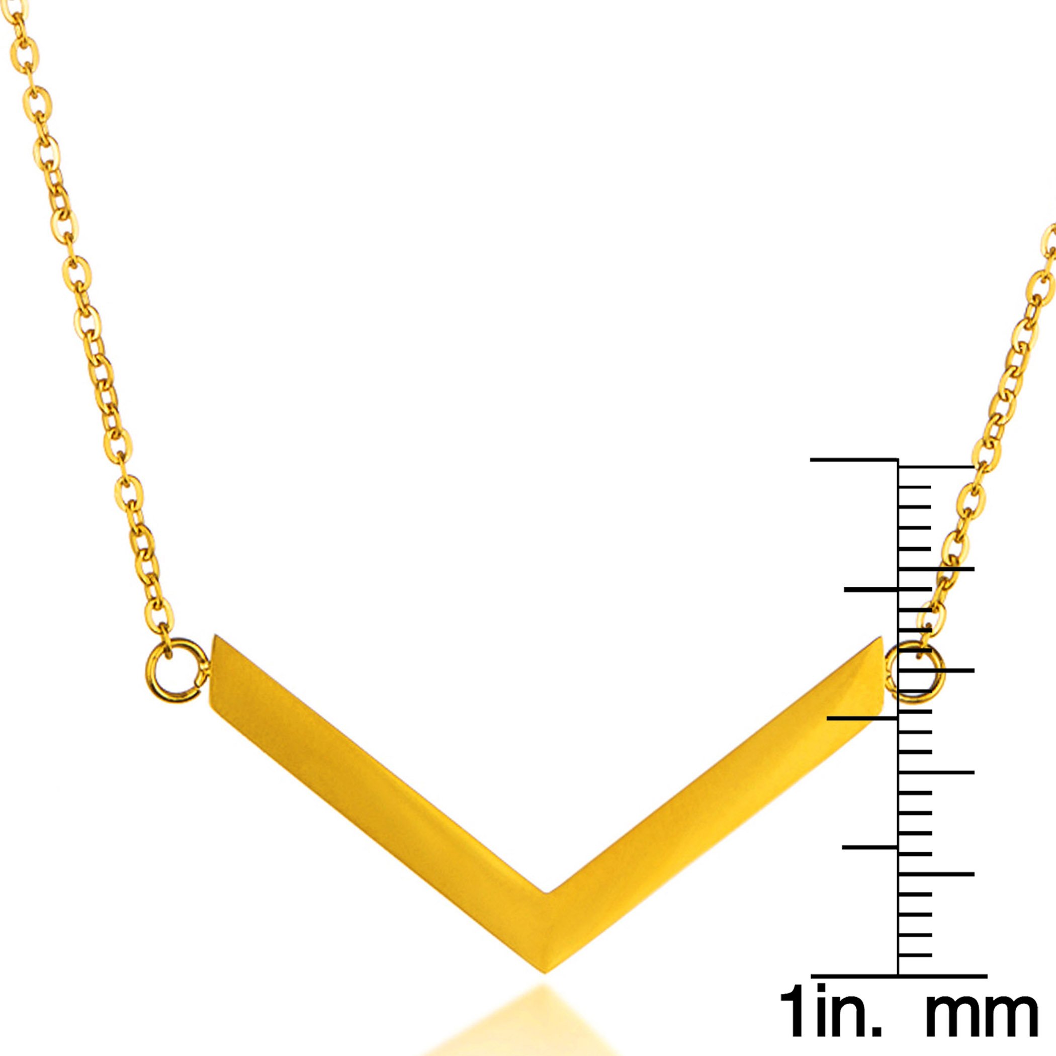 Foto 3 | Collar West Coast Jewelry Elya De Acero Inoxidable Chapado En Oro - Venta Internacional.