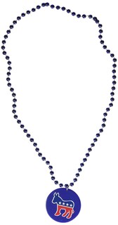 Foto 1 | Collar De Perlas Beistle Con Medallón Democrático De 33 Cm - Venta Internacional.