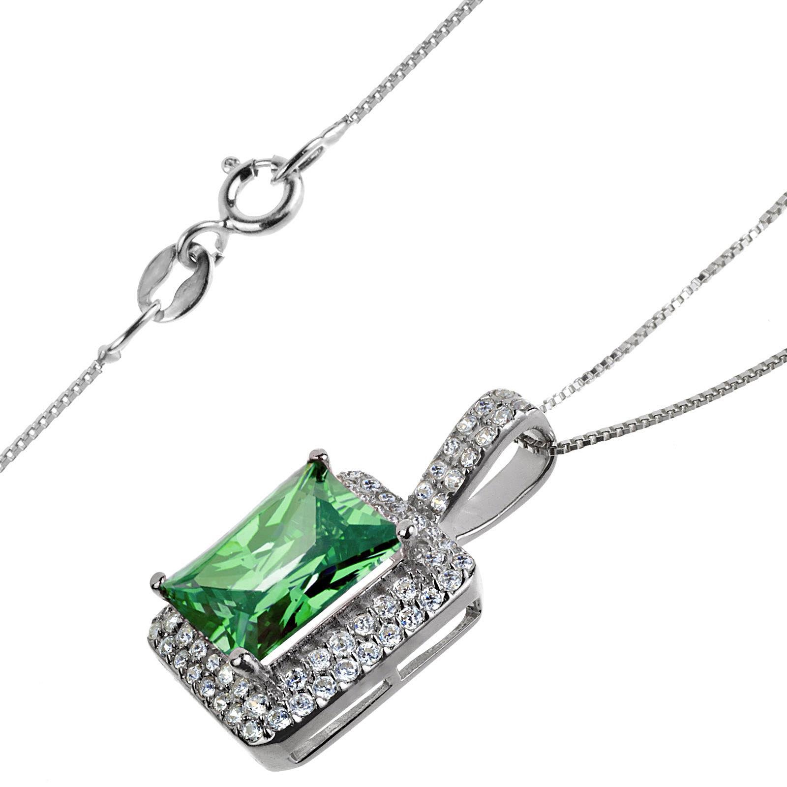 Foto 2 | Collar West Coast Jewelry En Plata De Ley Con Circonita Esmeralda - Venta Internacional.