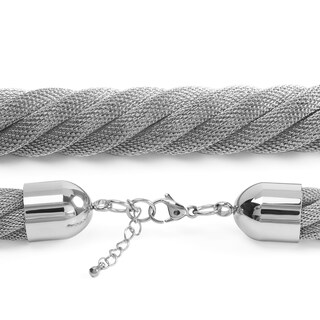 Foto 2 | Collar West Coast Jewelry De Malla Retorcida De Acero Inoxidable - Venta Internacional.