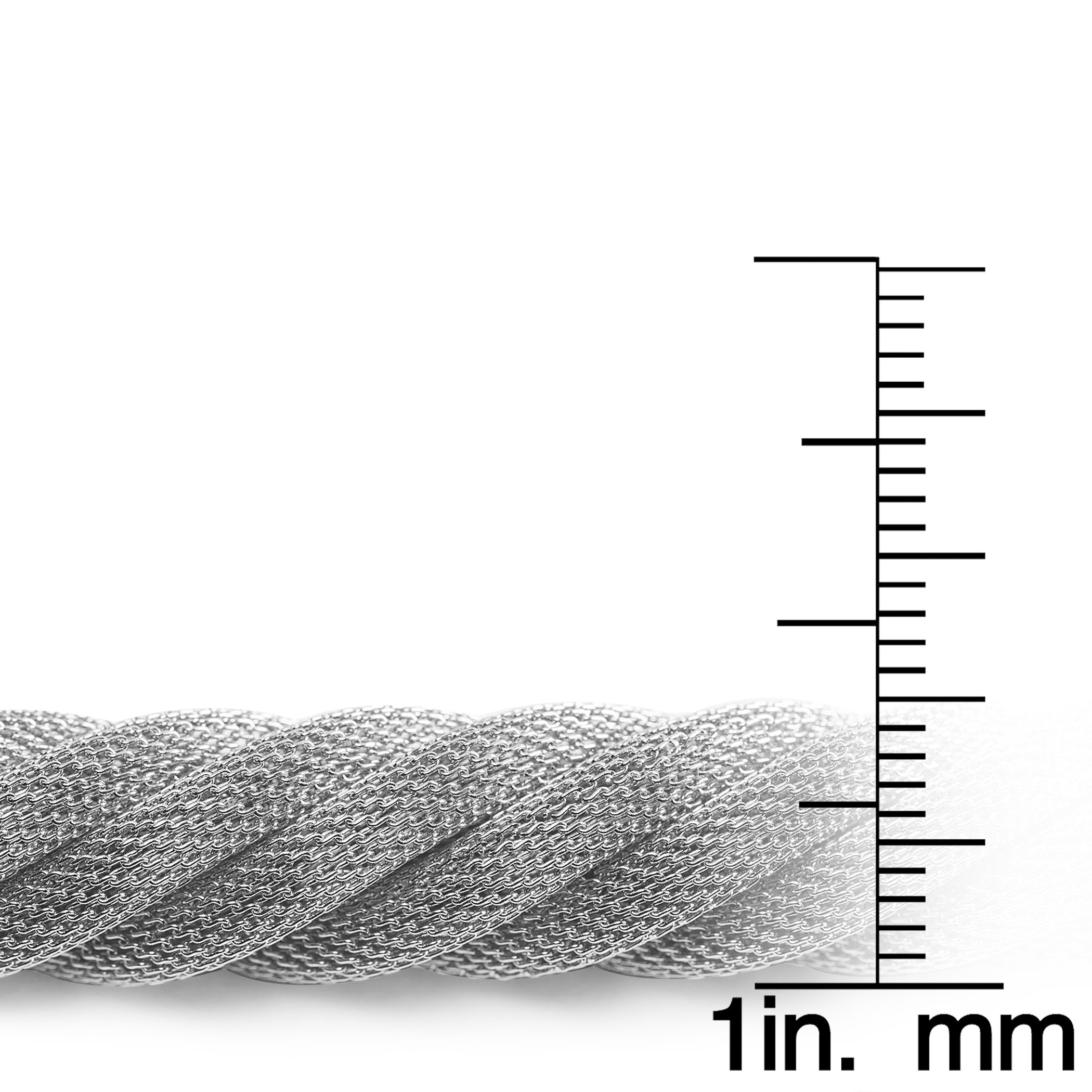 Foto 4 pulgar | Collar West Coast Jewelry De Malla Retorcida De Acero Inoxidable - Venta Internacional.