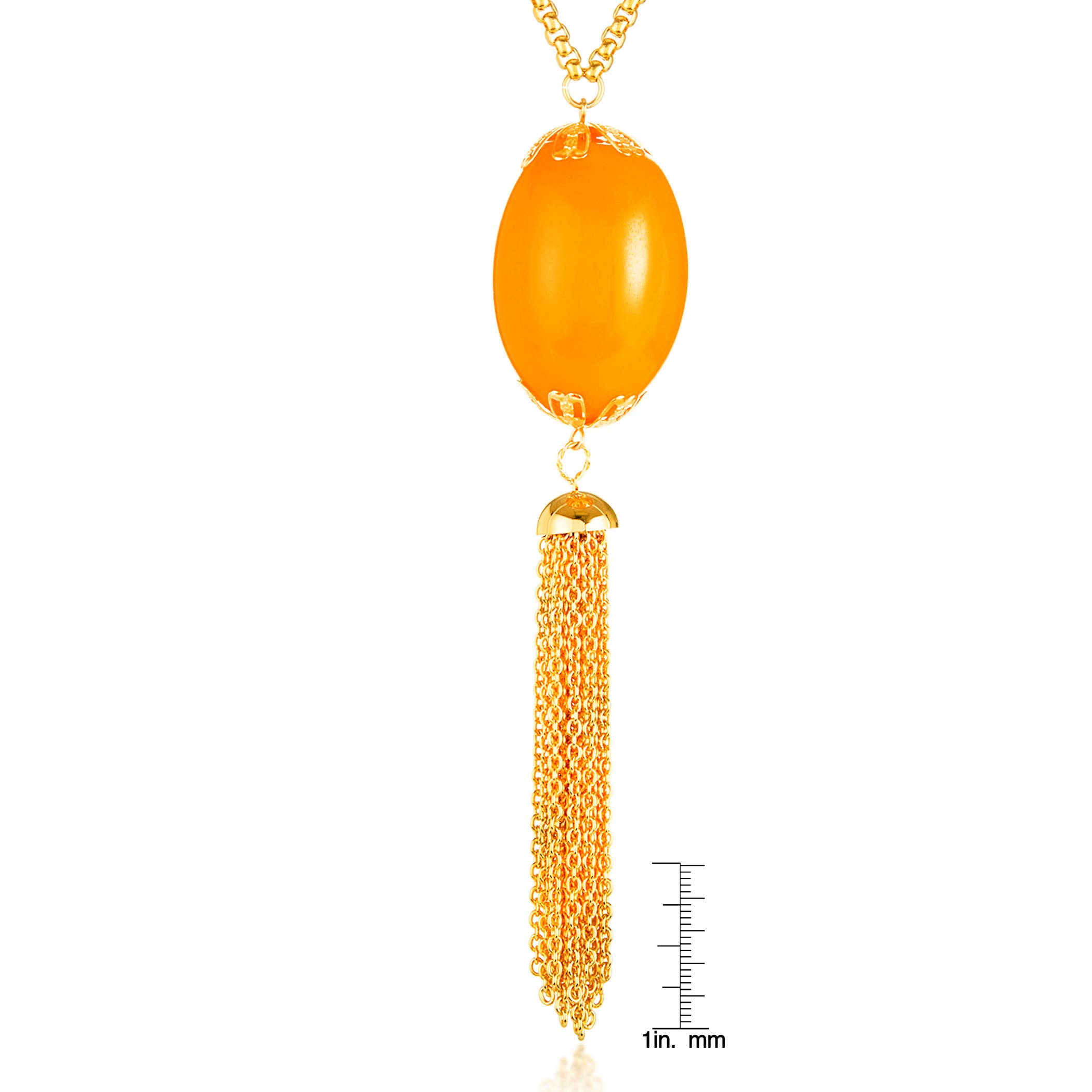 Foto 3 | Collar West Coast Jewelry Elya Chapado En Oro Con Calcita Naranja Sintética - Venta Internacional.