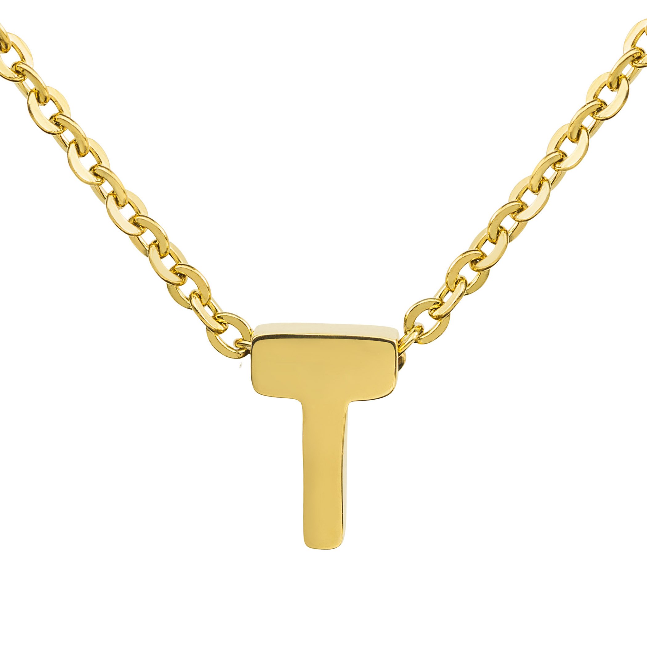 Foto 2 pulgar | Collar West Coast Jewelry Elya En Oro De 18 Quilates Con La Inicial T - Venta Internacional.