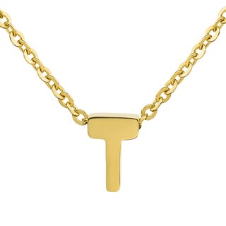 Foto 1 | Collar West Coast Jewelry Elya En Oro De 18 Quilates Con La Inicial T - Venta Internacional.