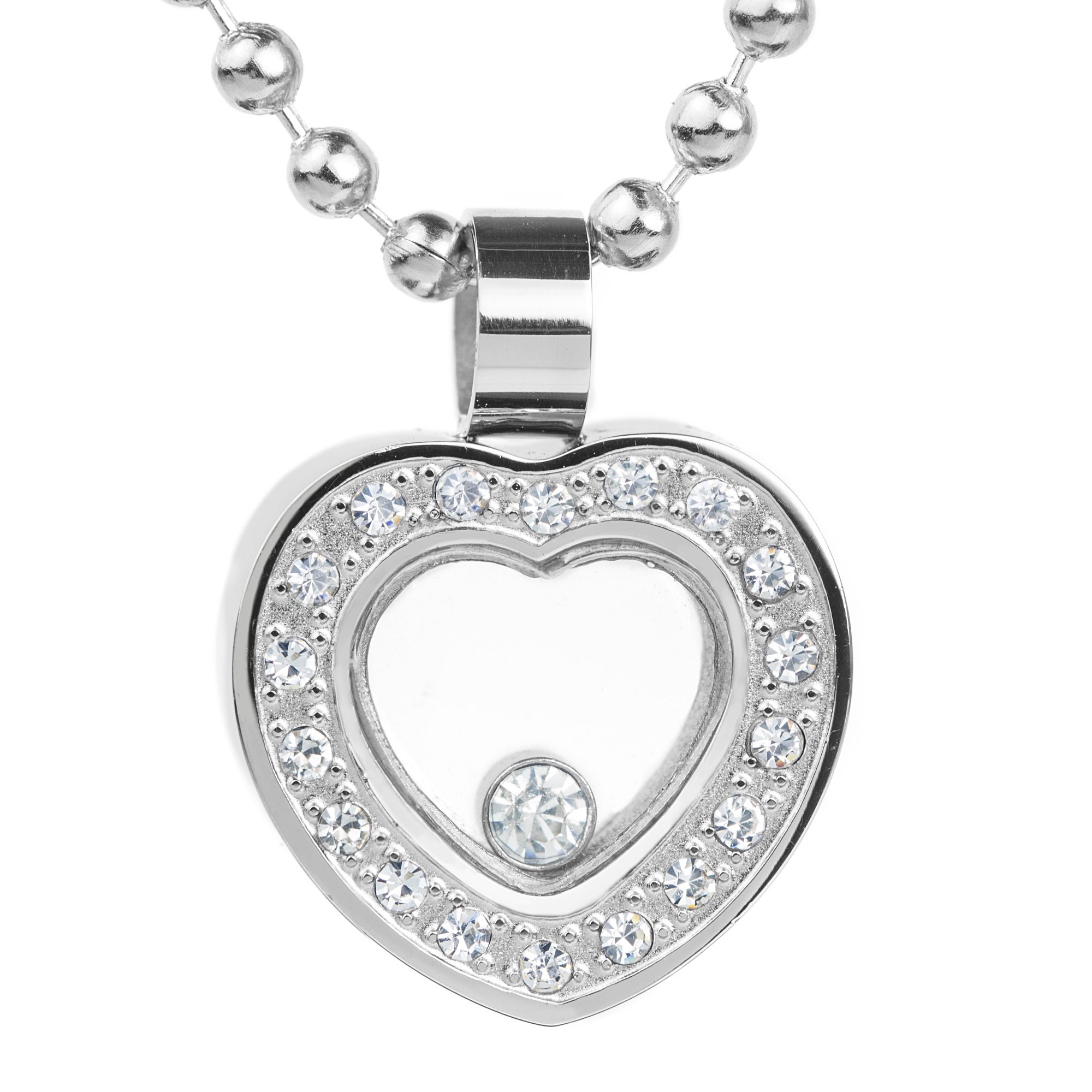 Foto 1 | Collar West Coast Jewelry Elya De Acero Inoxidable Con Forma De Corazón Con Circonita Cúbica, 24 Cm - Venta Internac