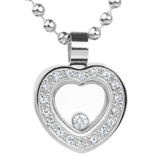 Foto 1 | Collar West Coast Jewelry Elya De Acero Inoxidable Con Forma De Corazón Con Circonita Cúbica, 24 Cm - Venta Internac