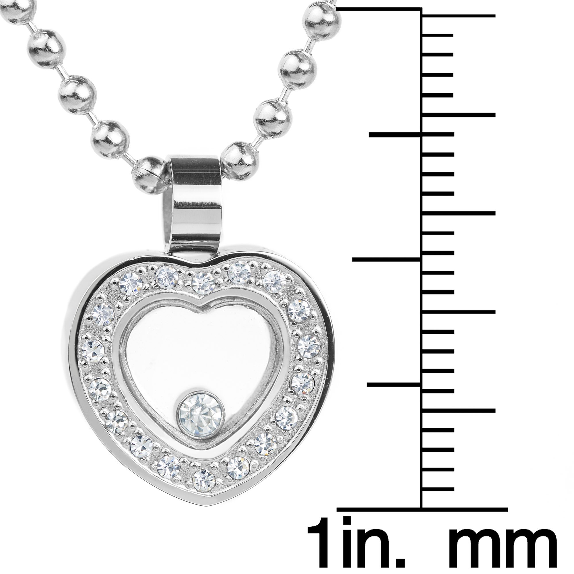 Foto 4 pulgar | Collar West Coast Jewelry Elya De Acero Inoxidable Con Forma De Corazón Con Circonita Cúbica, 24 Cm - Venta Internac