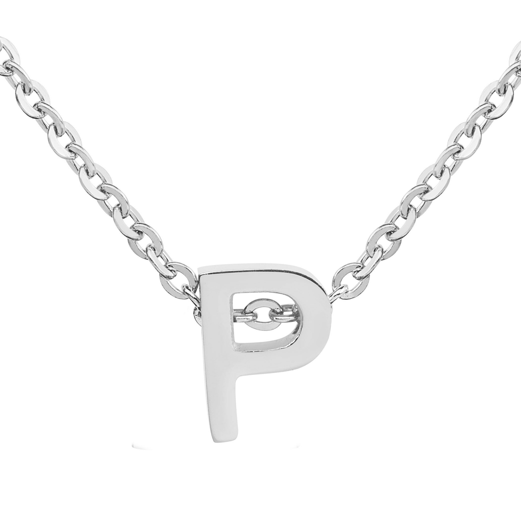 Foto 2 pulgar | Collar West Coast Jewelry Elya De Acero Inoxidable Con Letra P - Venta Internacional.