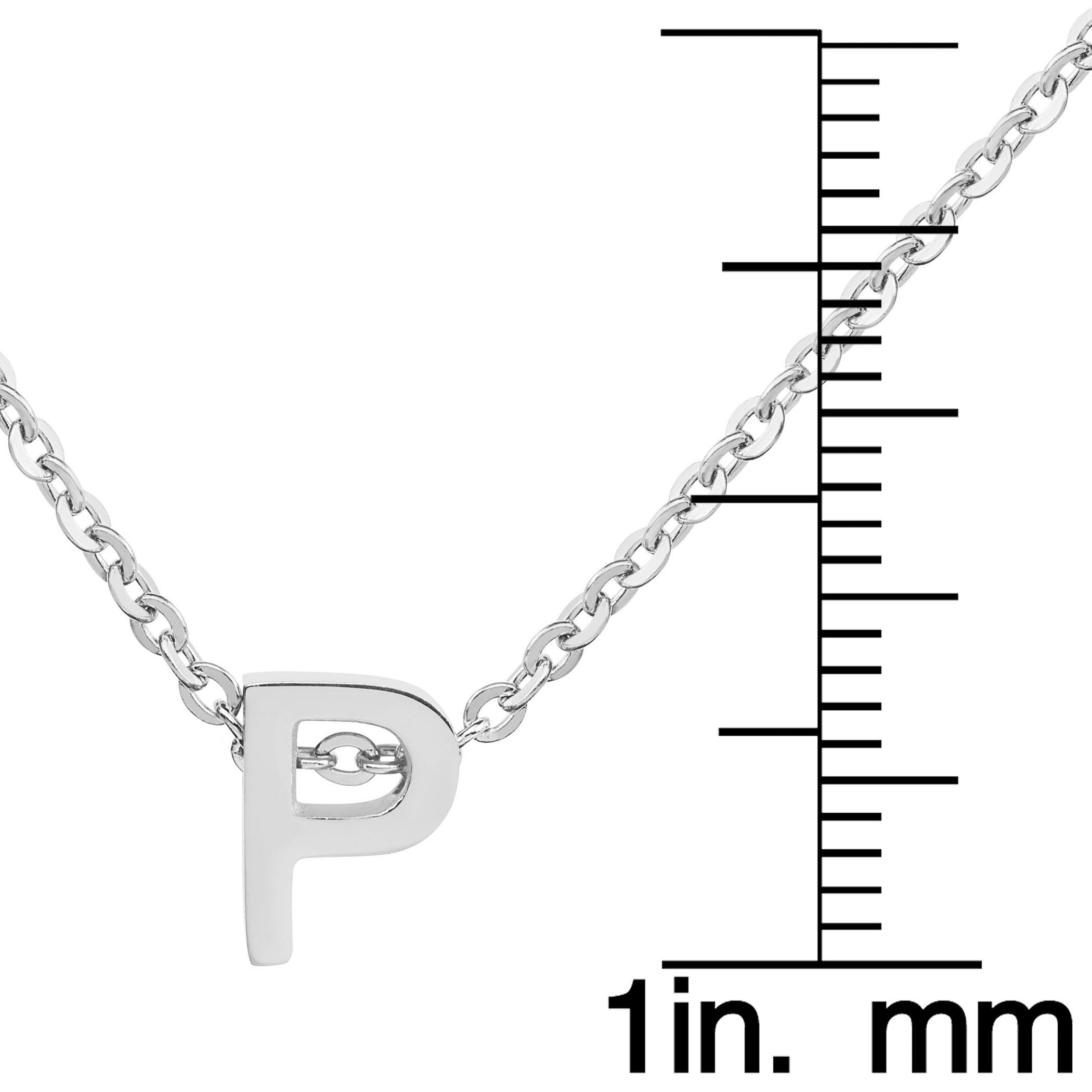 Foto 4 pulgar | Collar West Coast Jewelry Elya De Acero Inoxidable Con Letra P - Venta Internacional.