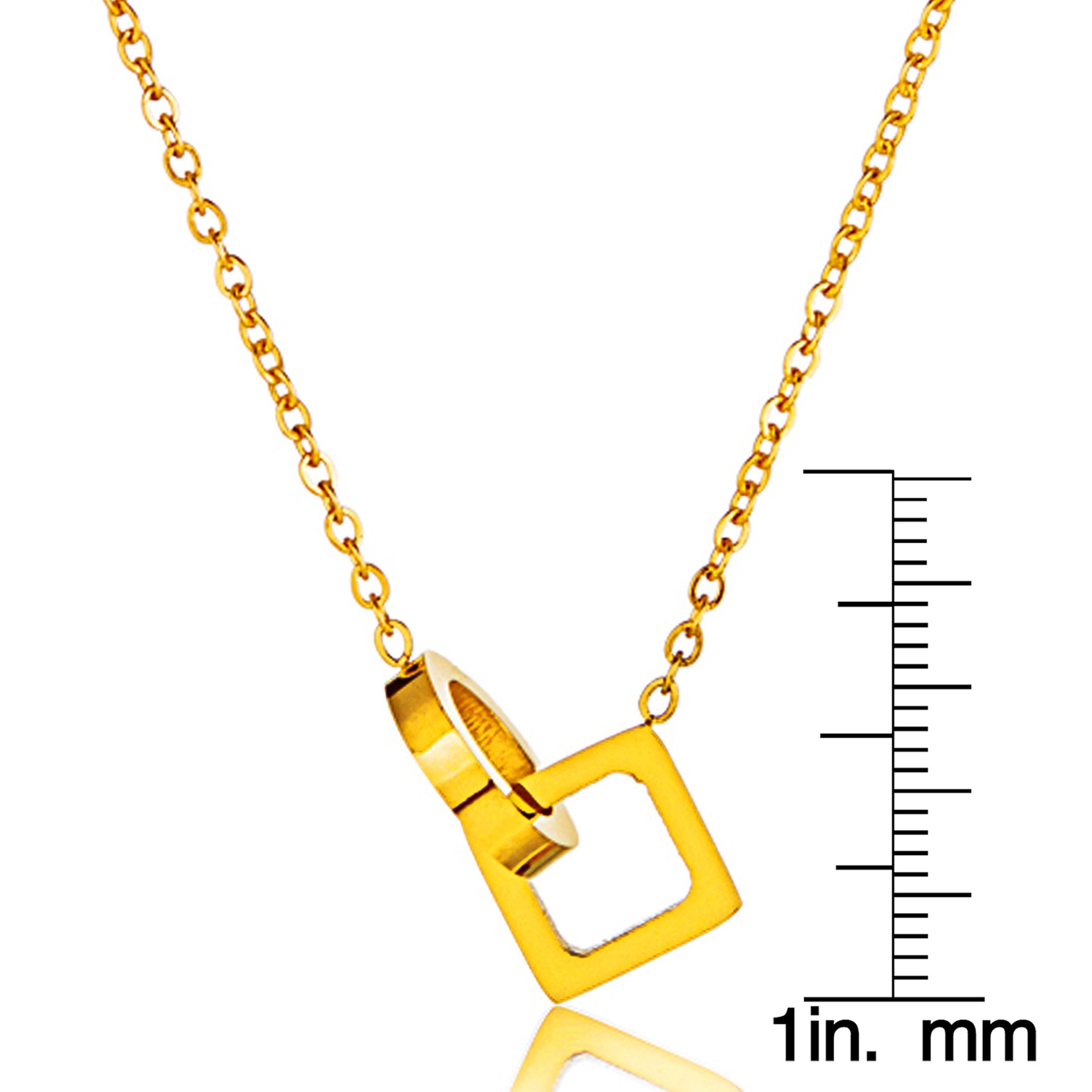 Foto 3 | Collar West Coast Jewelry Elya De Acero Inoxidable Chapado En Oro - Venta Internacional.