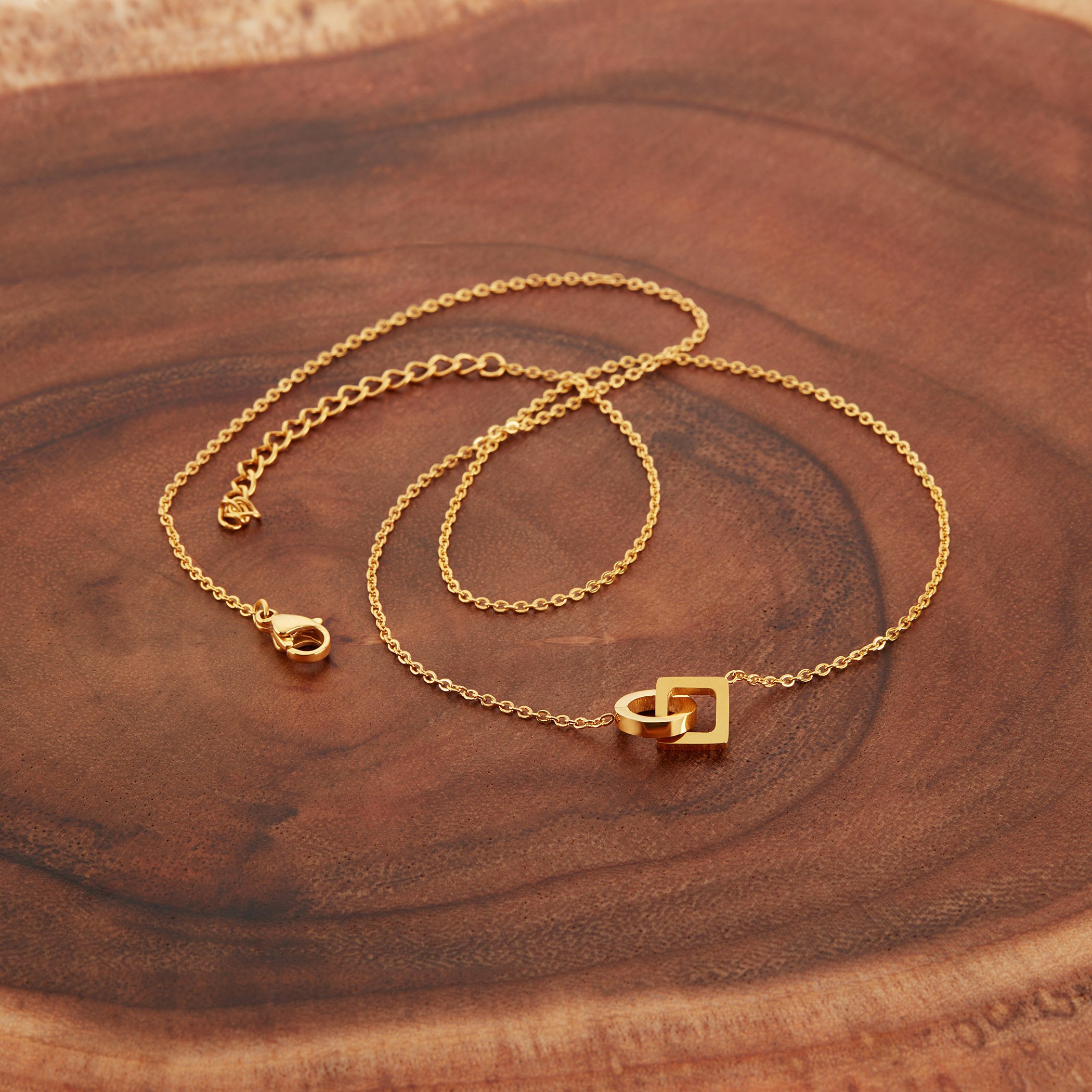 Foto 5 pulgar | Collar West Coast Jewelry Elya De Acero Inoxidable Chapado En Oro - Venta Internacional.