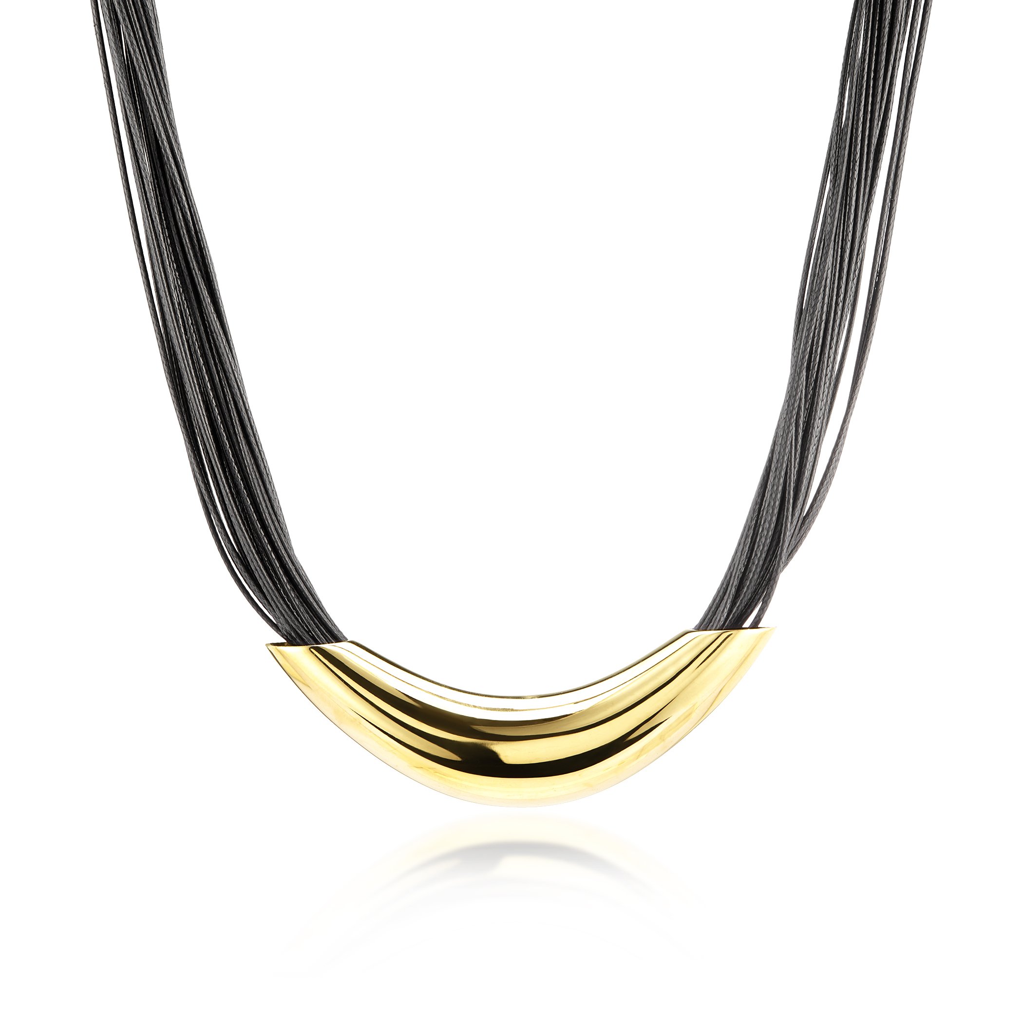 Foto 1 | Collar West Coast Jewelry Elya De Acero Inoxidable Chapado En Oro - Venta Internacional.