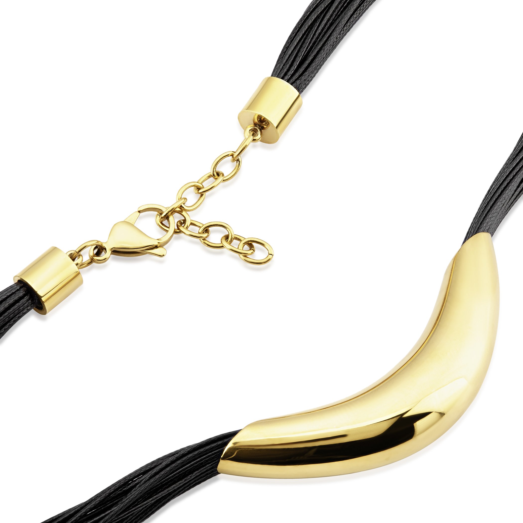 Foto 3 pulgar | Collar West Coast Jewelry Elya De Acero Inoxidable Chapado En Oro - Venta Internacional.