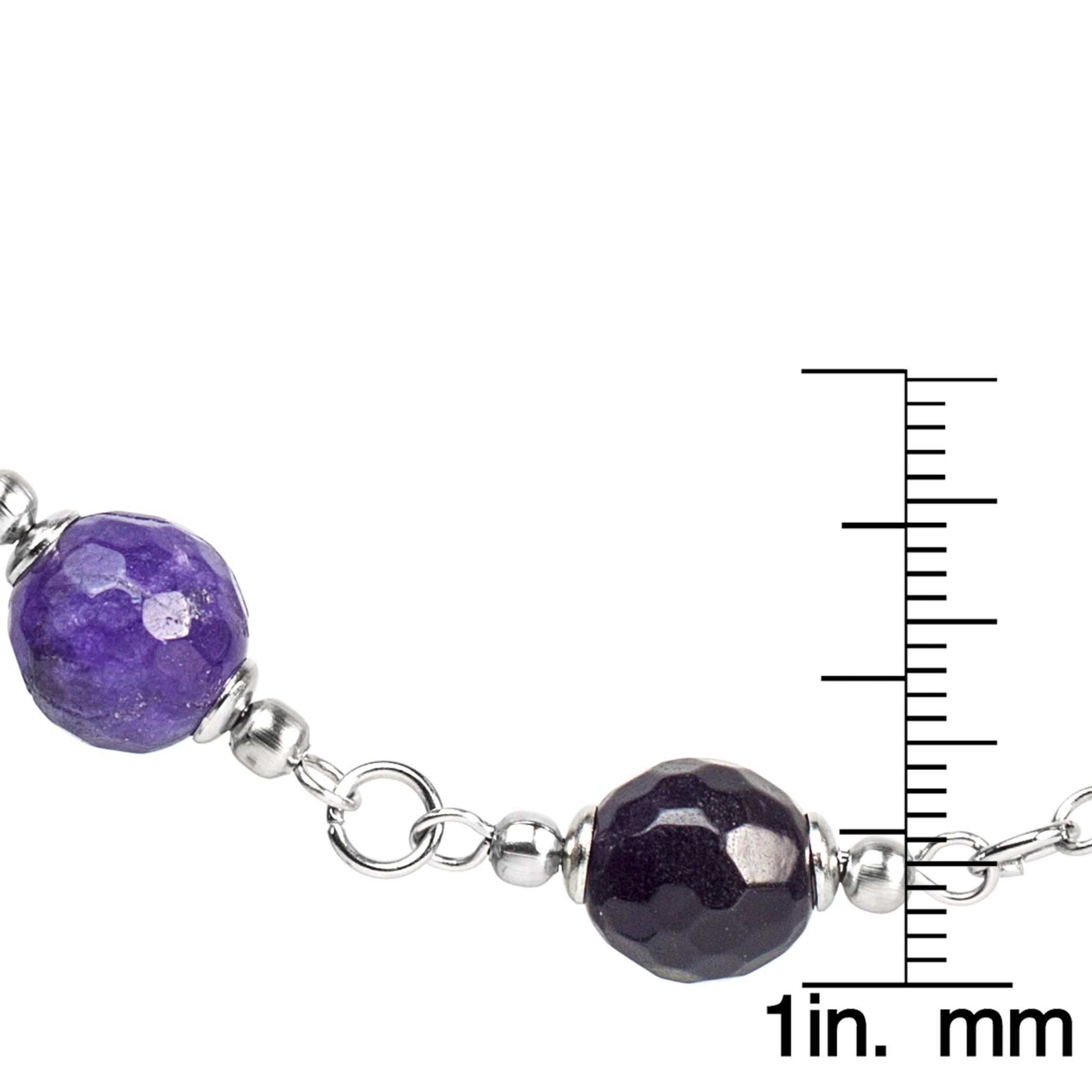 Foto 4 pulgar | Collar West Coast Jewelry Elya De Acero Inoxidable Con Ágata Morada - Venta Internacional.