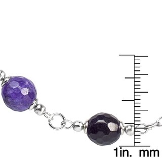 Foto 3 | Collar West Coast Jewelry Elya De Acero Inoxidable Con Ágata Morada - Venta Internacional.