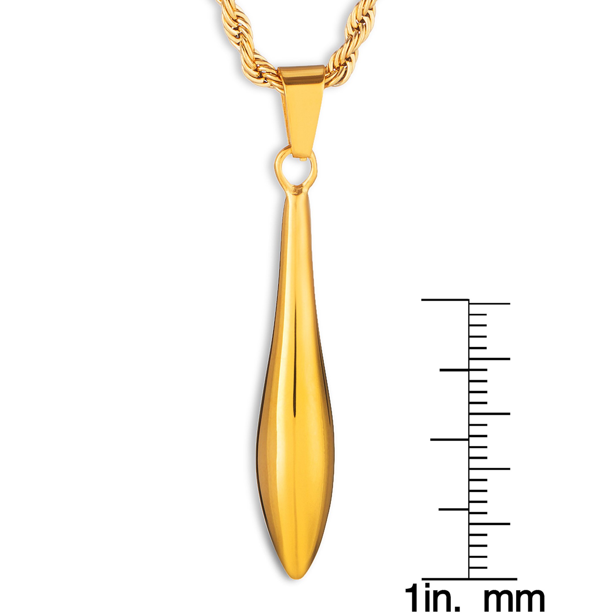 Foto 4 pulgar | Collar Con Colgante West Coast Jewelry Elya De Acero Chapado En Oro - Venta Internacional.
