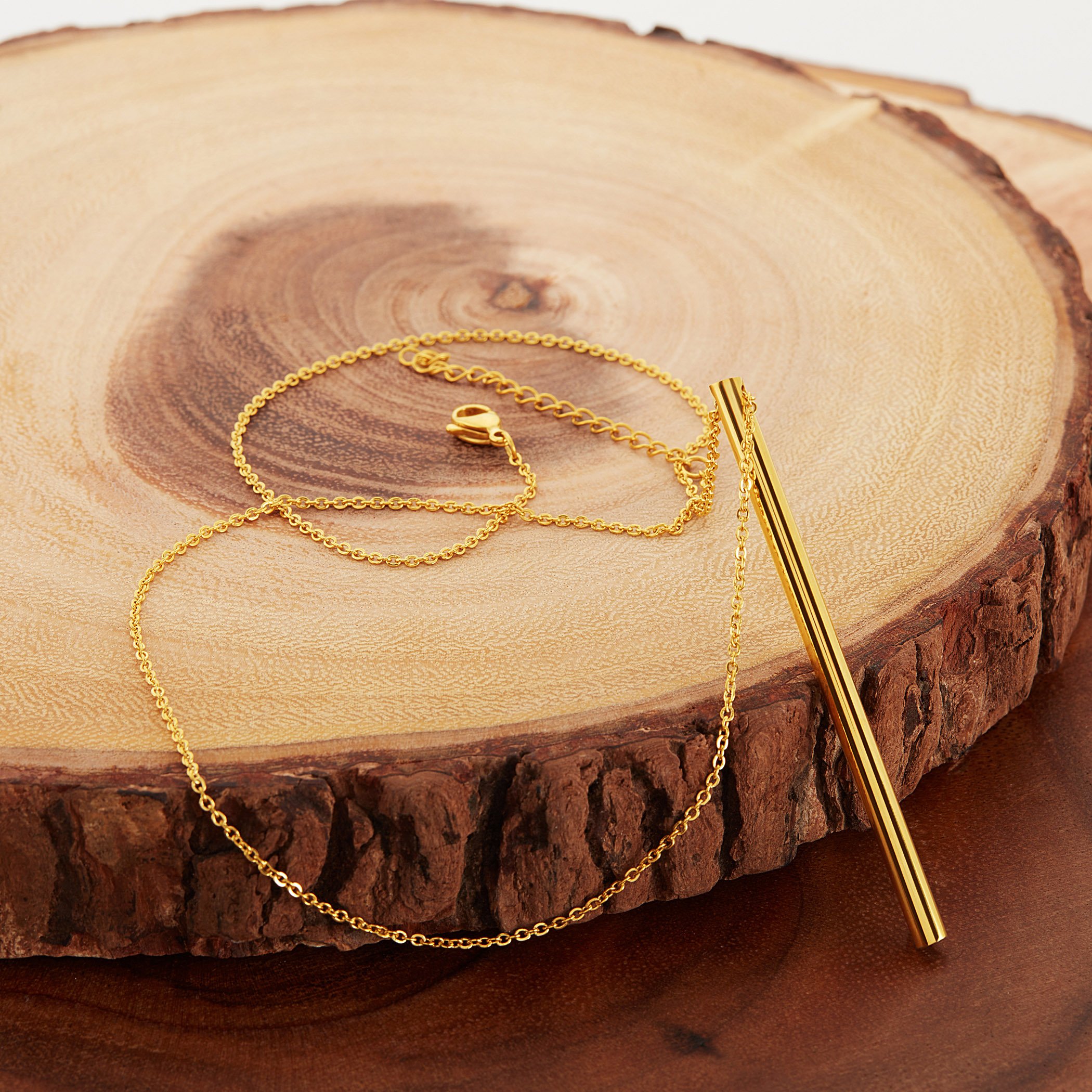 Foto 5 pulgar | Collar West Coast Jewelry Elya De Acero Inoxidable Chapado En Oro - Venta Internacional.