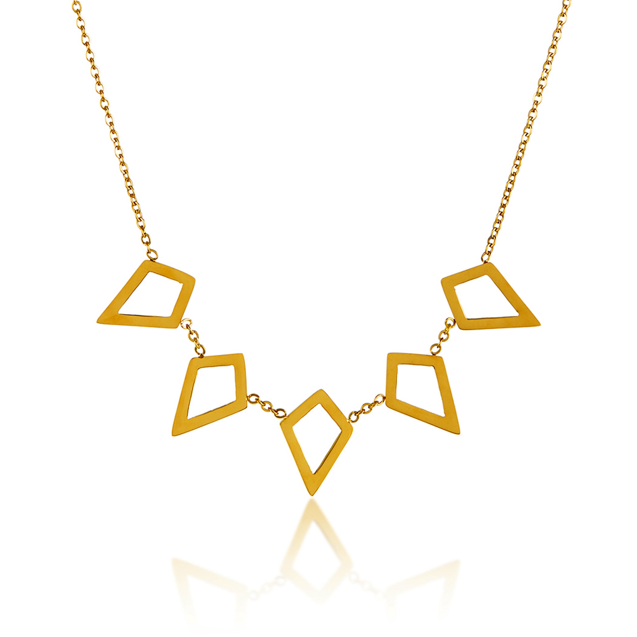 Foto 1 | Collar West Coast Jewelry Elya De Acero Inoxidable Chapado En Oro - Venta Internacional.