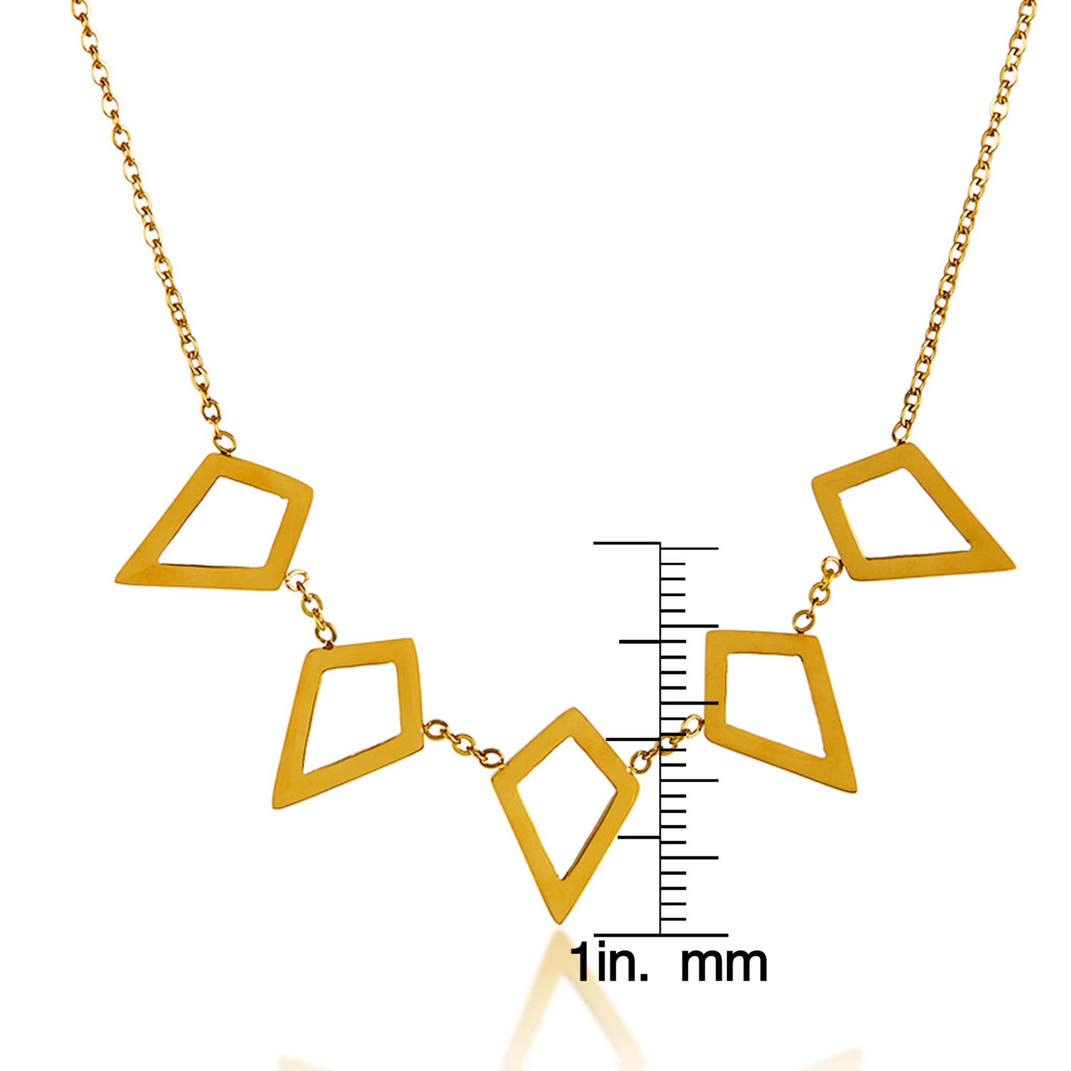 Foto 3 | Collar West Coast Jewelry Elya De Acero Inoxidable Chapado En Oro - Venta Internacional.