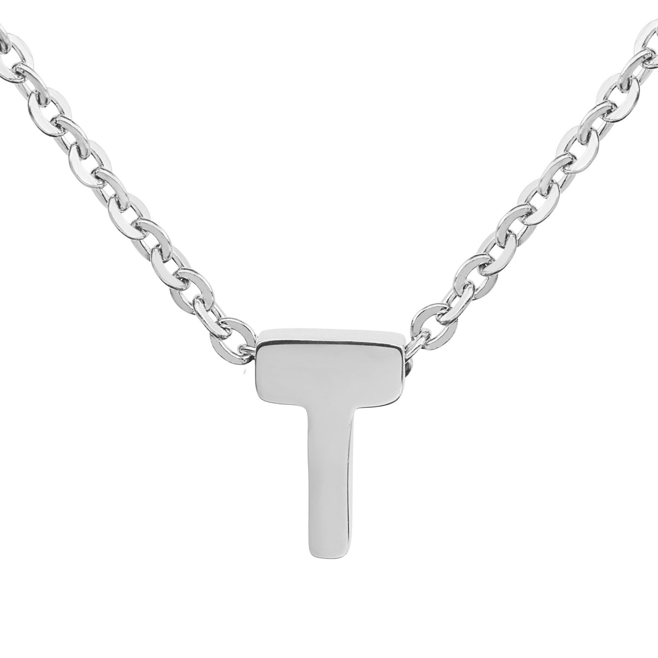 Foto 1 | Collar West Coast Jewelry Elya De Acero Inoxidable Con Letra T - Venta Internacional.