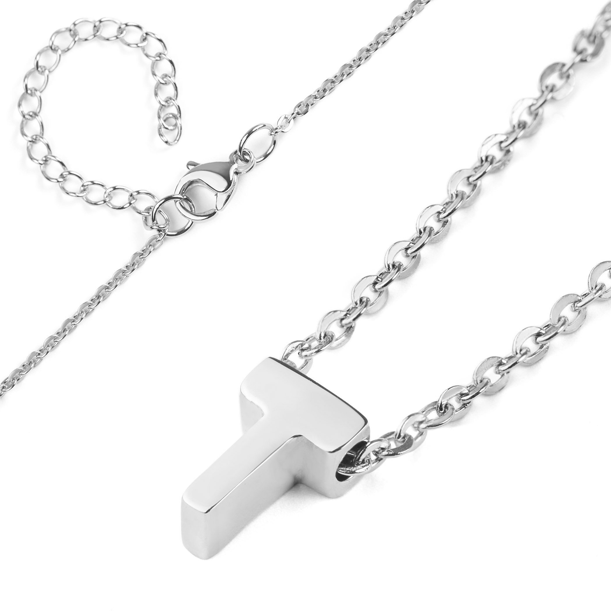 Foto 2 | Collar West Coast Jewelry Elya De Acero Inoxidable Con Letra T - Venta Internacional.