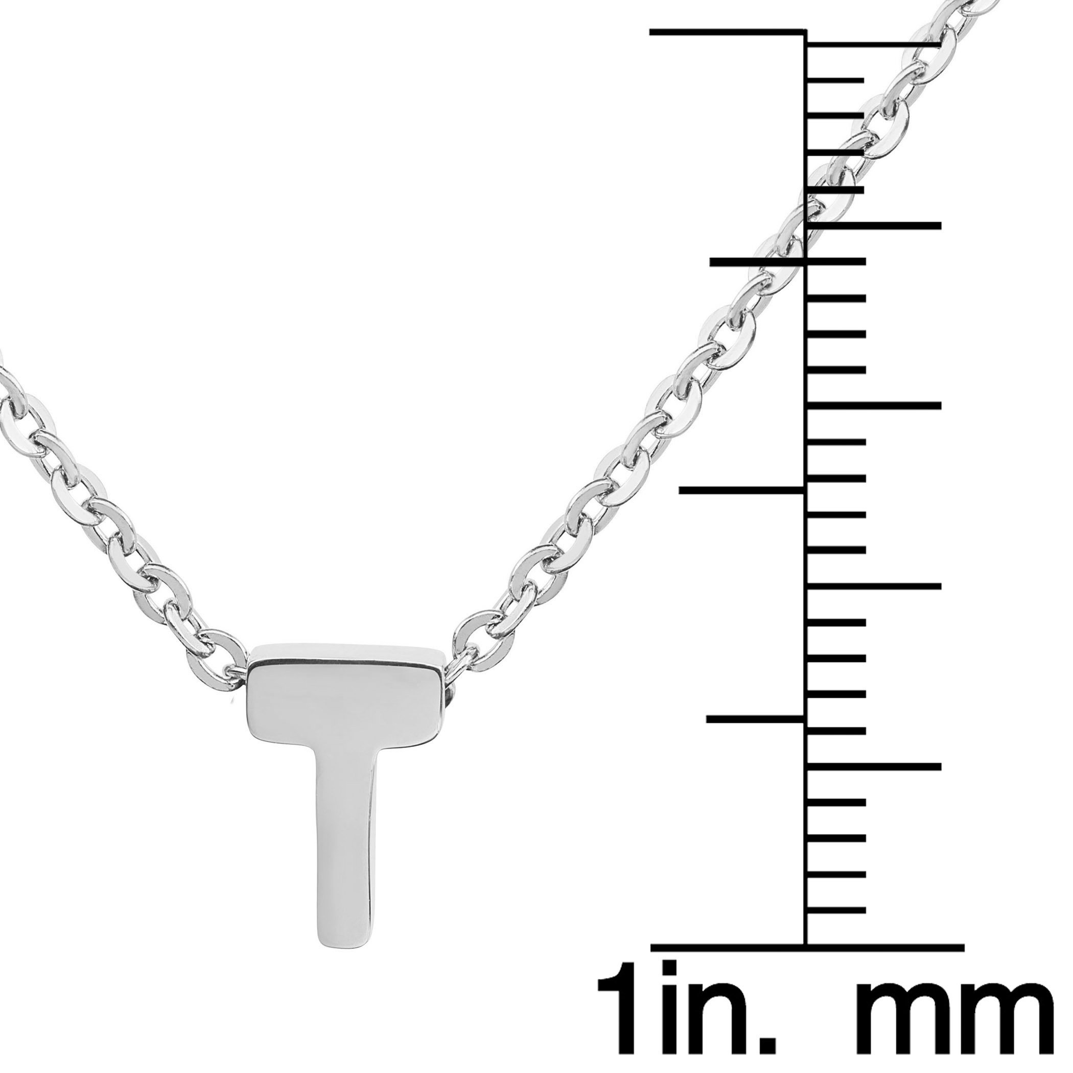 Foto 3 | Collar West Coast Jewelry Elya De Acero Inoxidable Con Letra T - Venta Internacional.