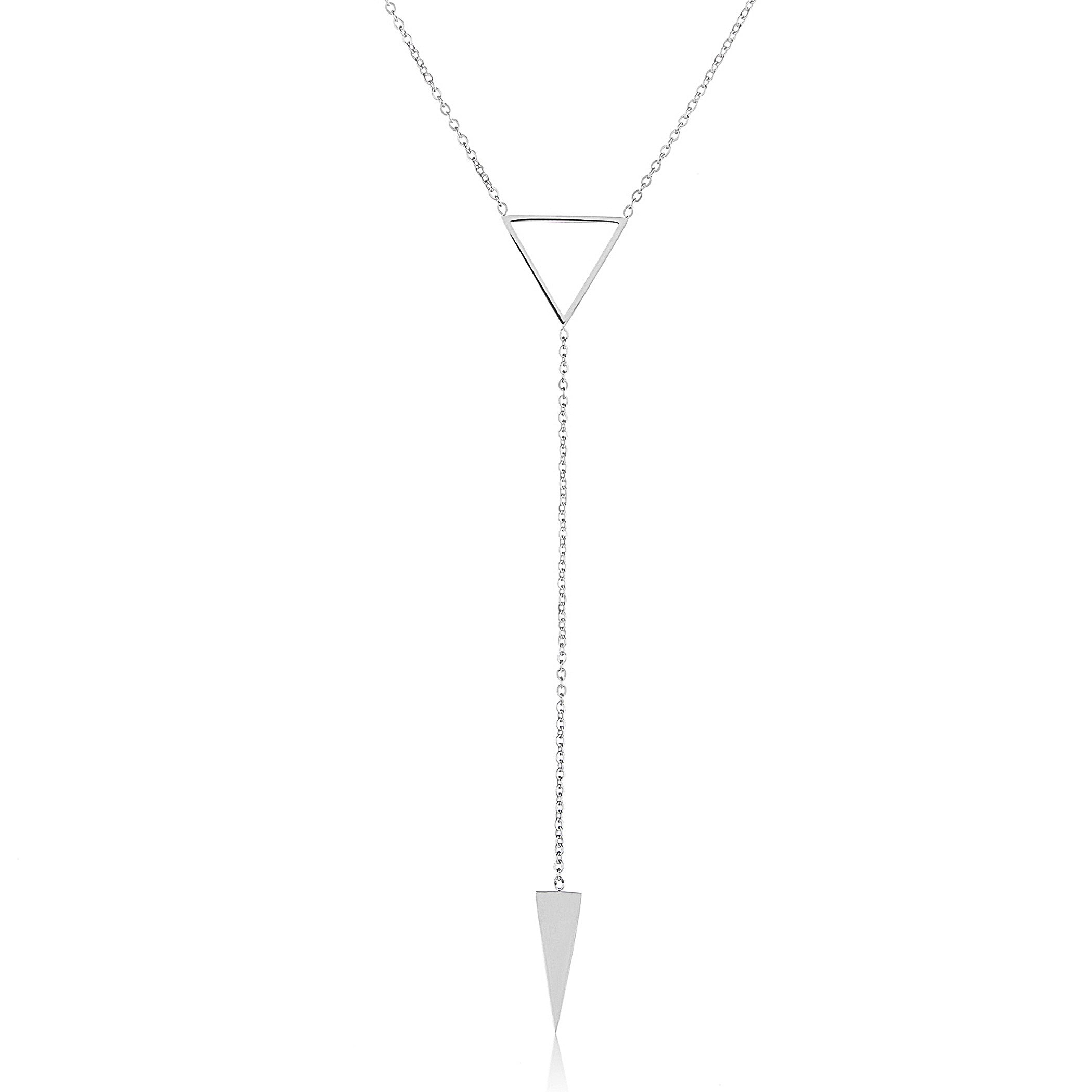 Foto 1 | Collar West Coast Jewelry Elya, Triángulo Pulido, Acero - Venta Internacional.