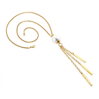 Foto 2 | Collar De Perlas Sintéticas Elya De West Coast Jewelry Chapado En Oro - Venta Internacional.